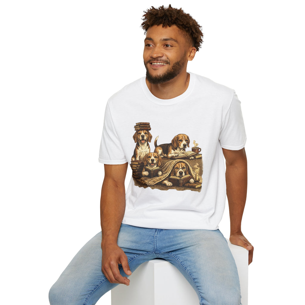 Copy of Copy of Copy of Copy of Unisex Softstyle Beegal Library Four Dog T-Shirt