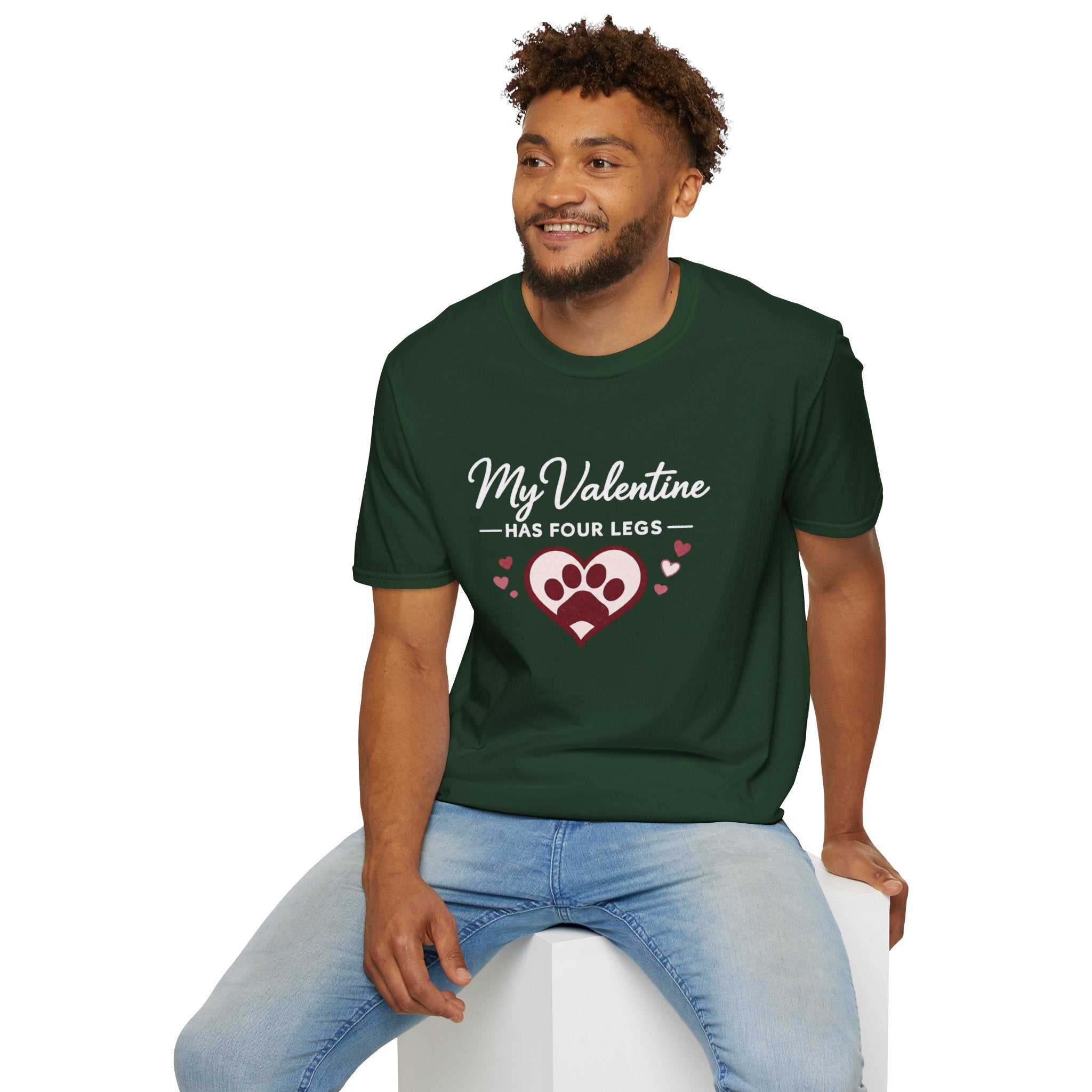 Copy of Unisex Softstyle My valentine has four leg T-Shirt