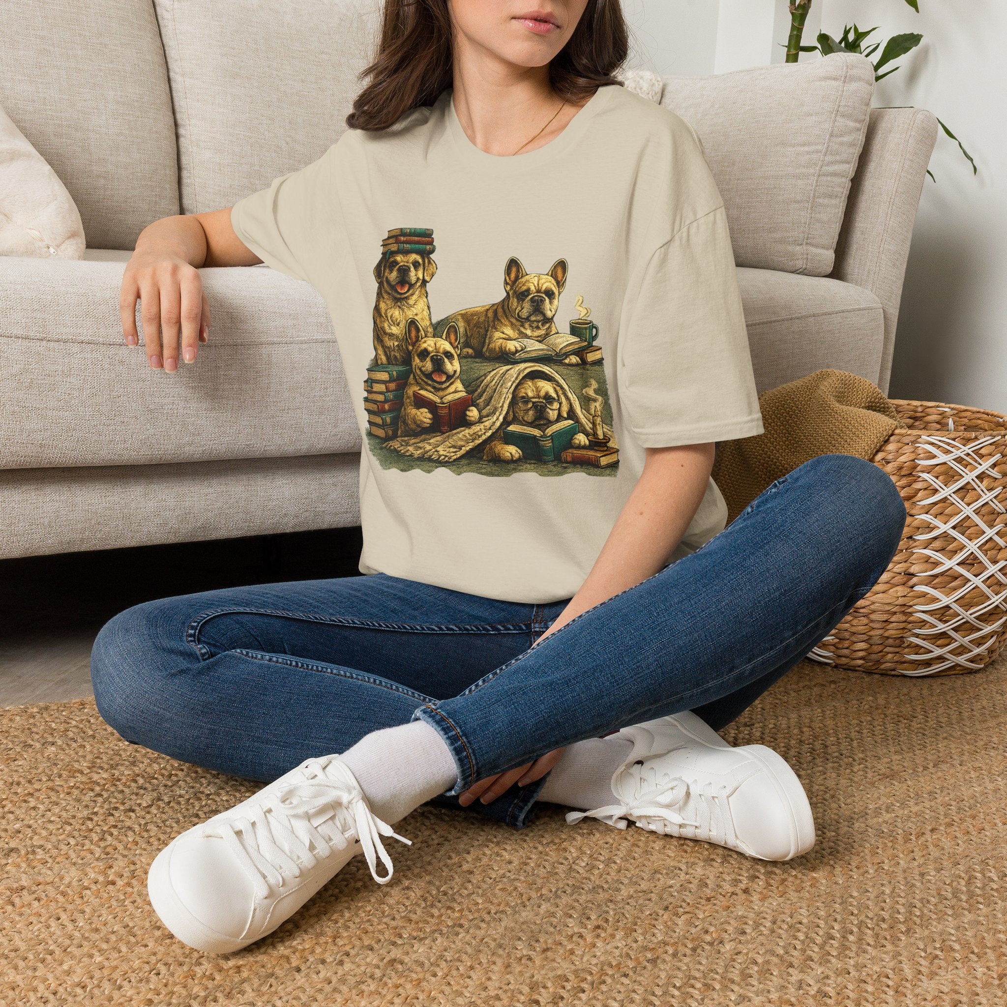 Copy of Unisex Softstyle French Dog Library T-Shirt