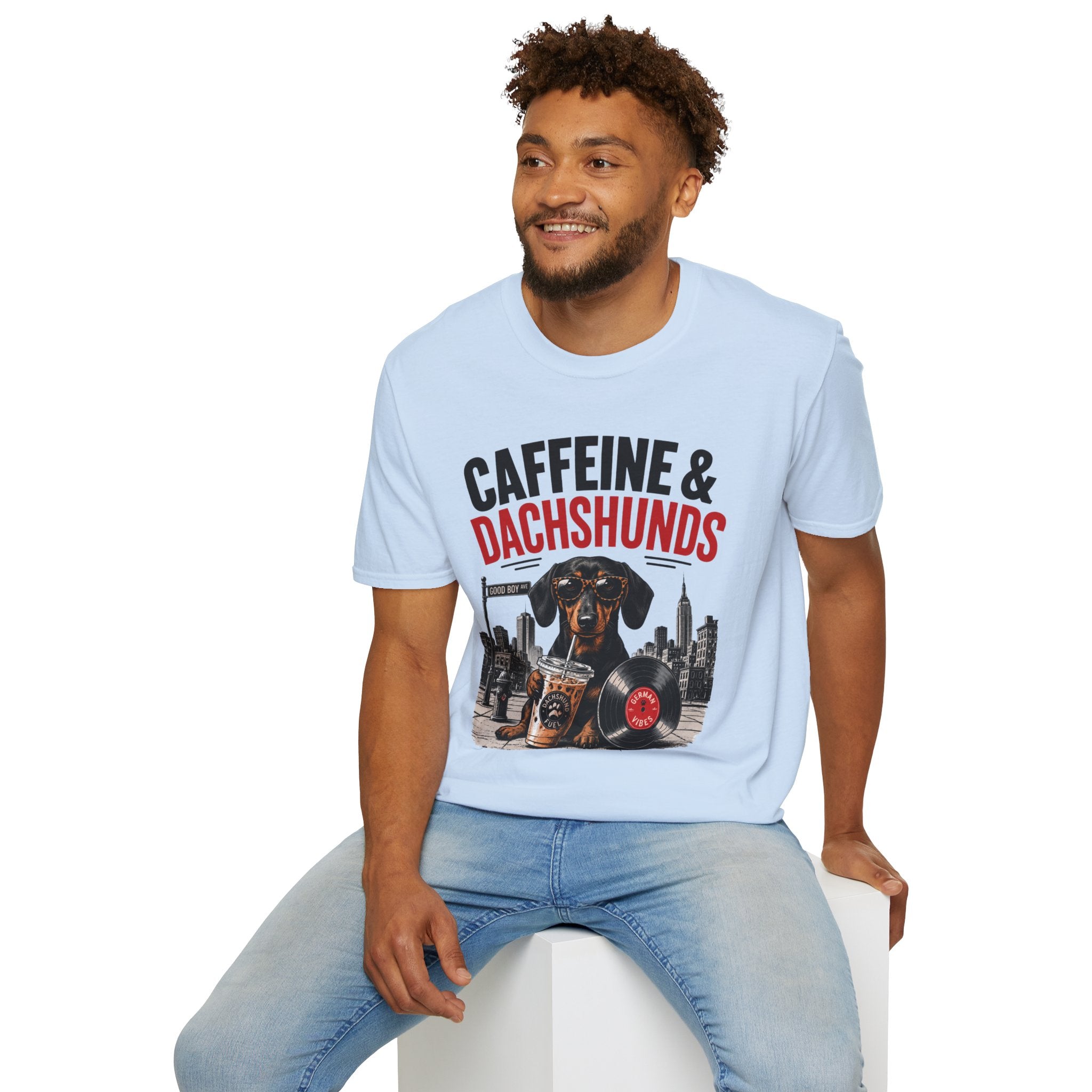 Unisex Softstyle Dachshund Caffeine Fuel T-Shirt
