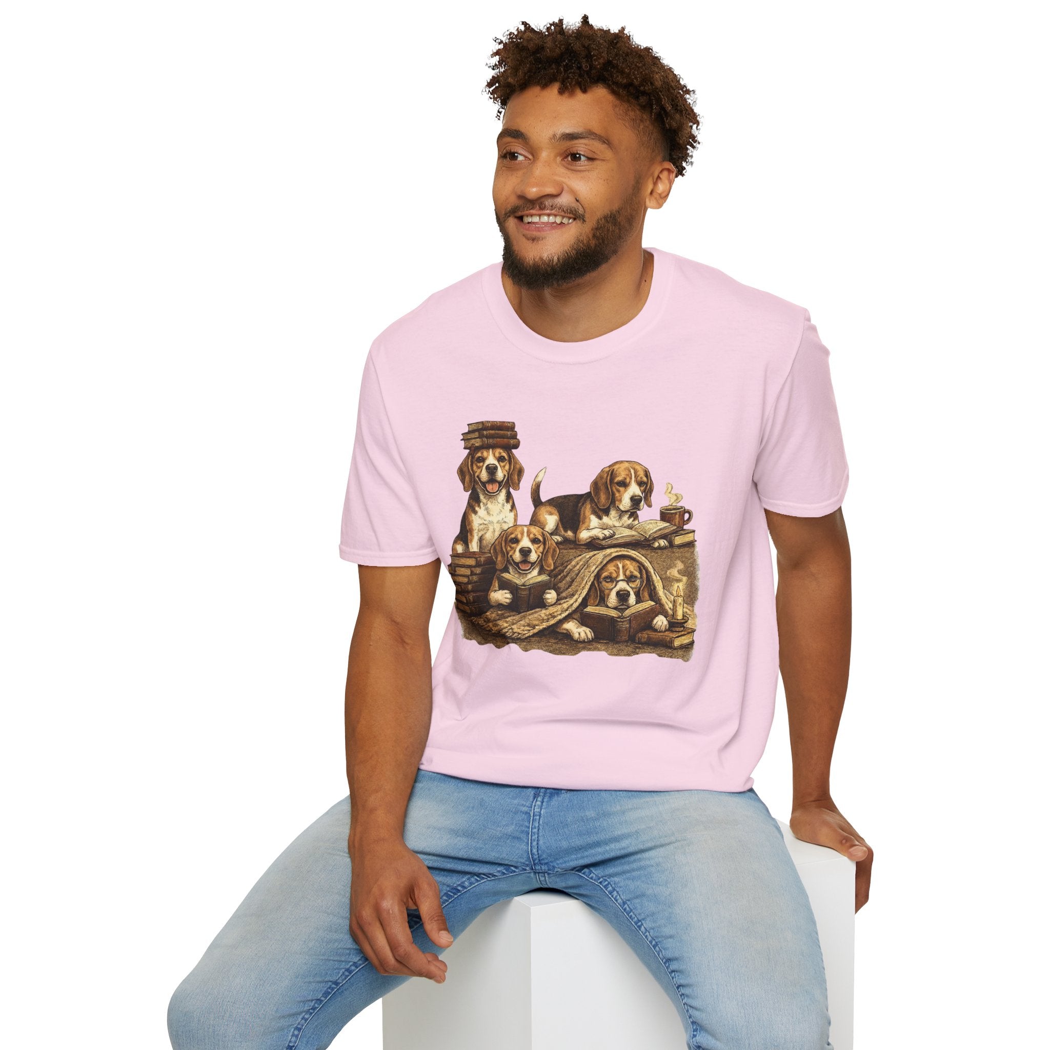 Copy of Copy of Copy of Copy of Unisex Softstyle Beegal Library Four Dog T-Shirt