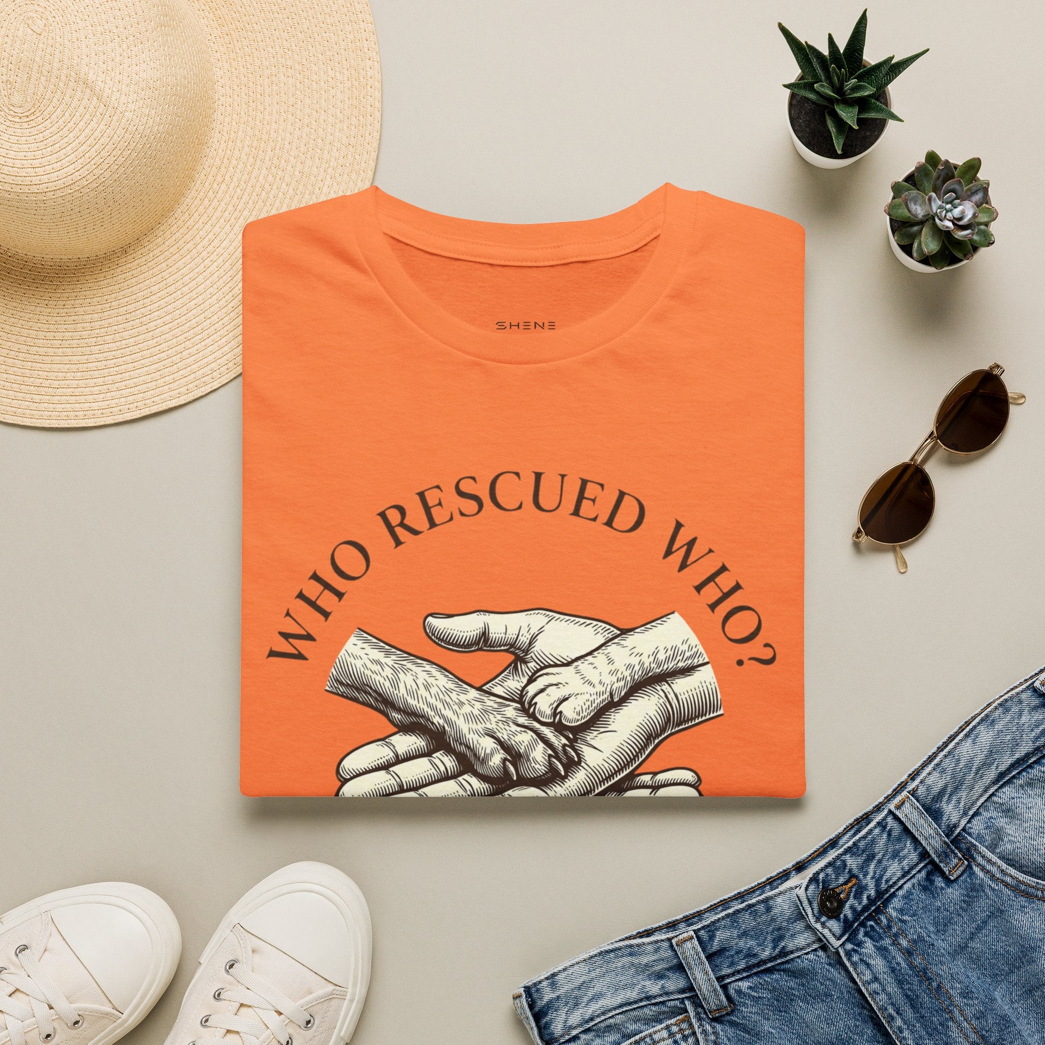 Copy of Copy of Unisex Softstyle Who Rescued Who T-Shirt