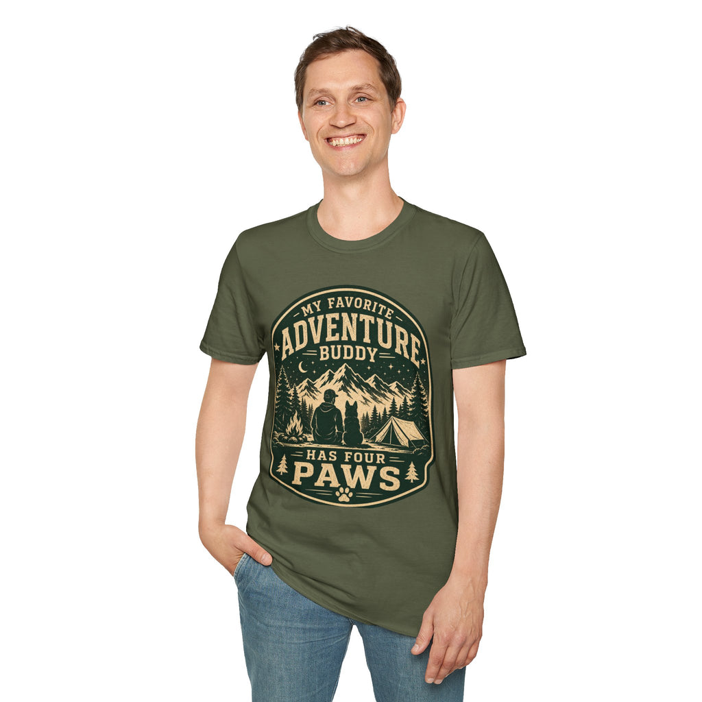 Copy of Unisex Softstyle My Favorite Adventure Has Paws T-Shirt