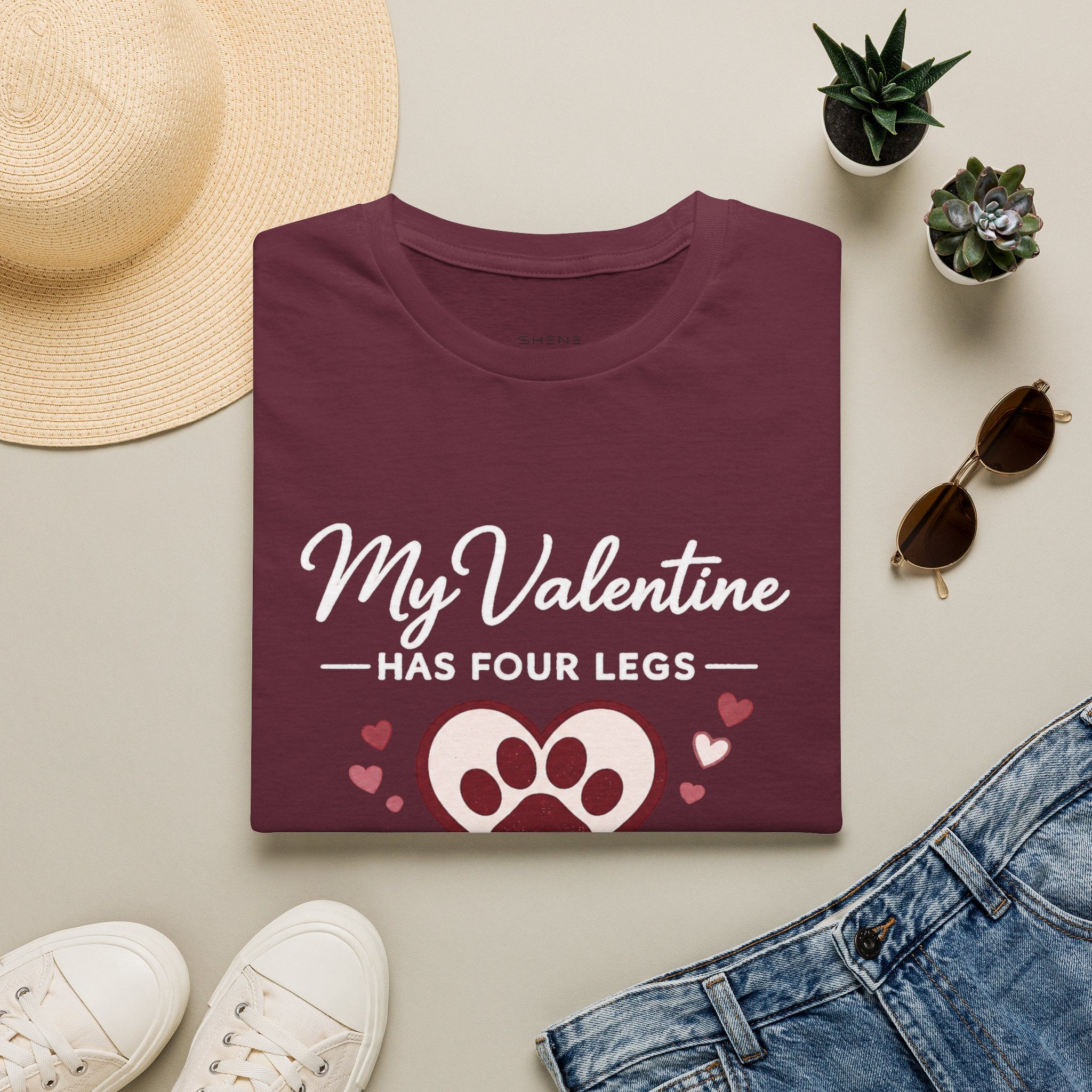 Copy of Unisex Softstyle My valentine has four leg T-Shirt