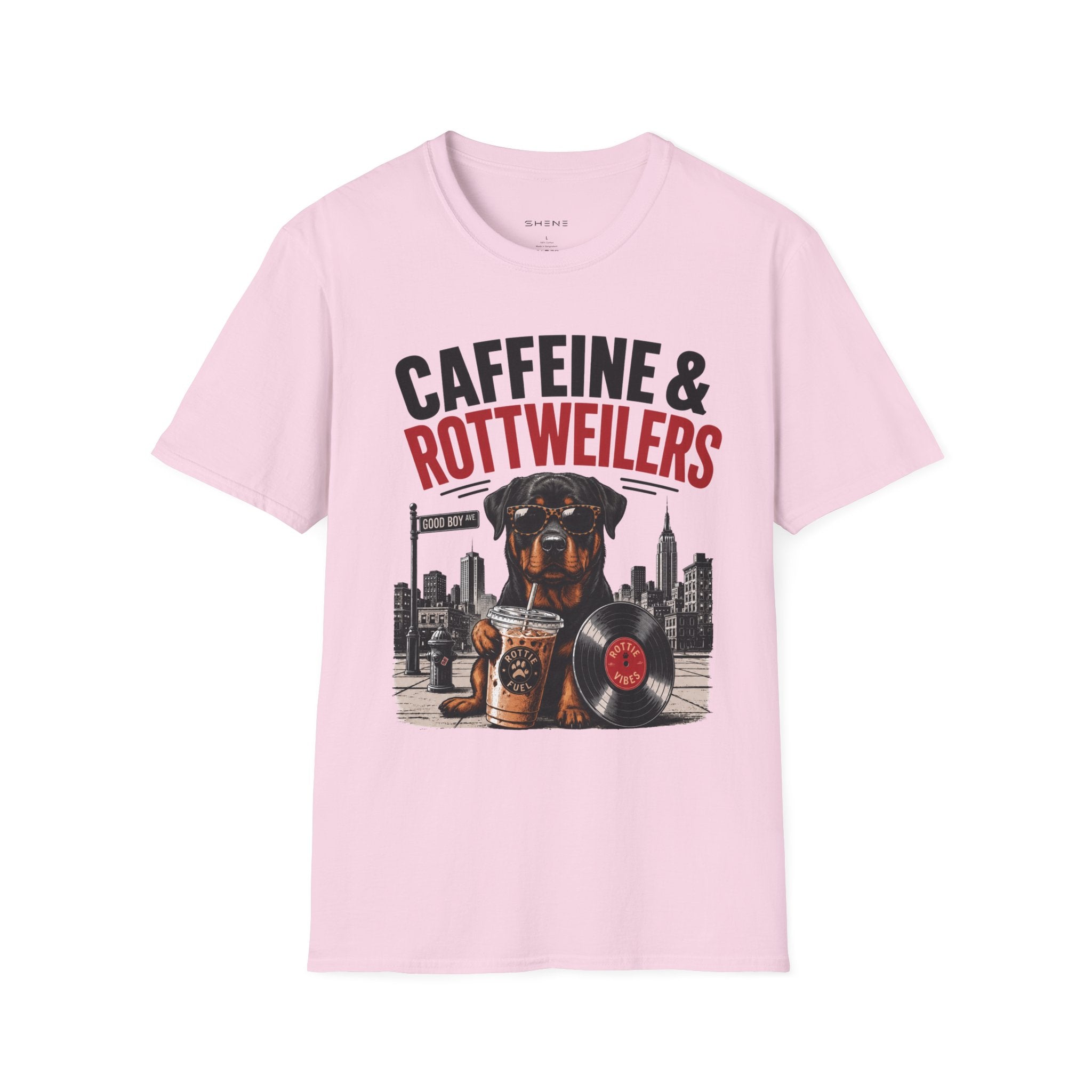 Unisex Softstyle Rottweiler Caffeine Fuel  T-Shirt