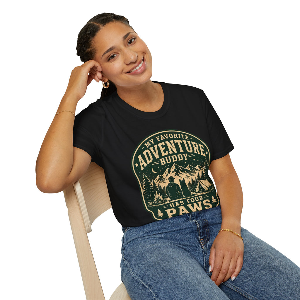 Copy of Unisex Softstyle My Favorite Adventure Has Paws T-Shirt