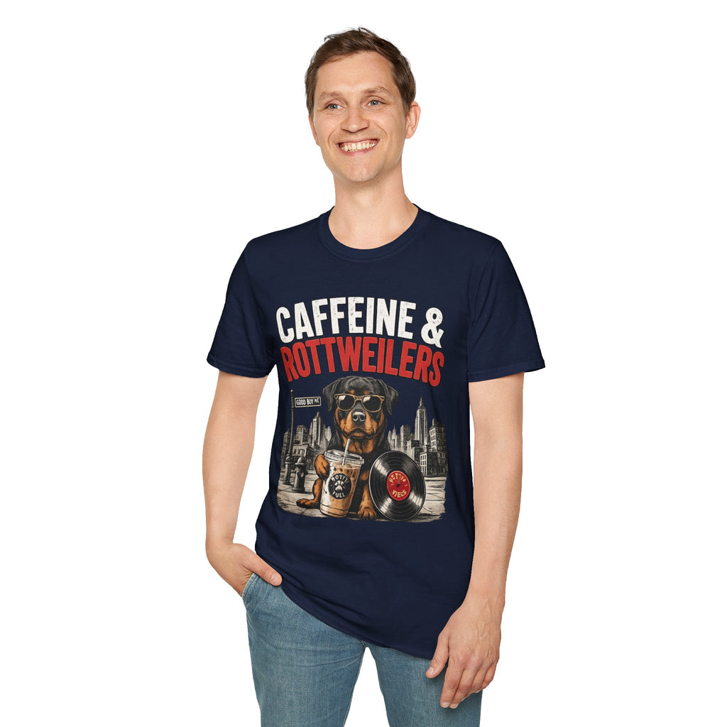 Unisex Softstyle Rottweiler Caffeine Fuel  T-Shirt