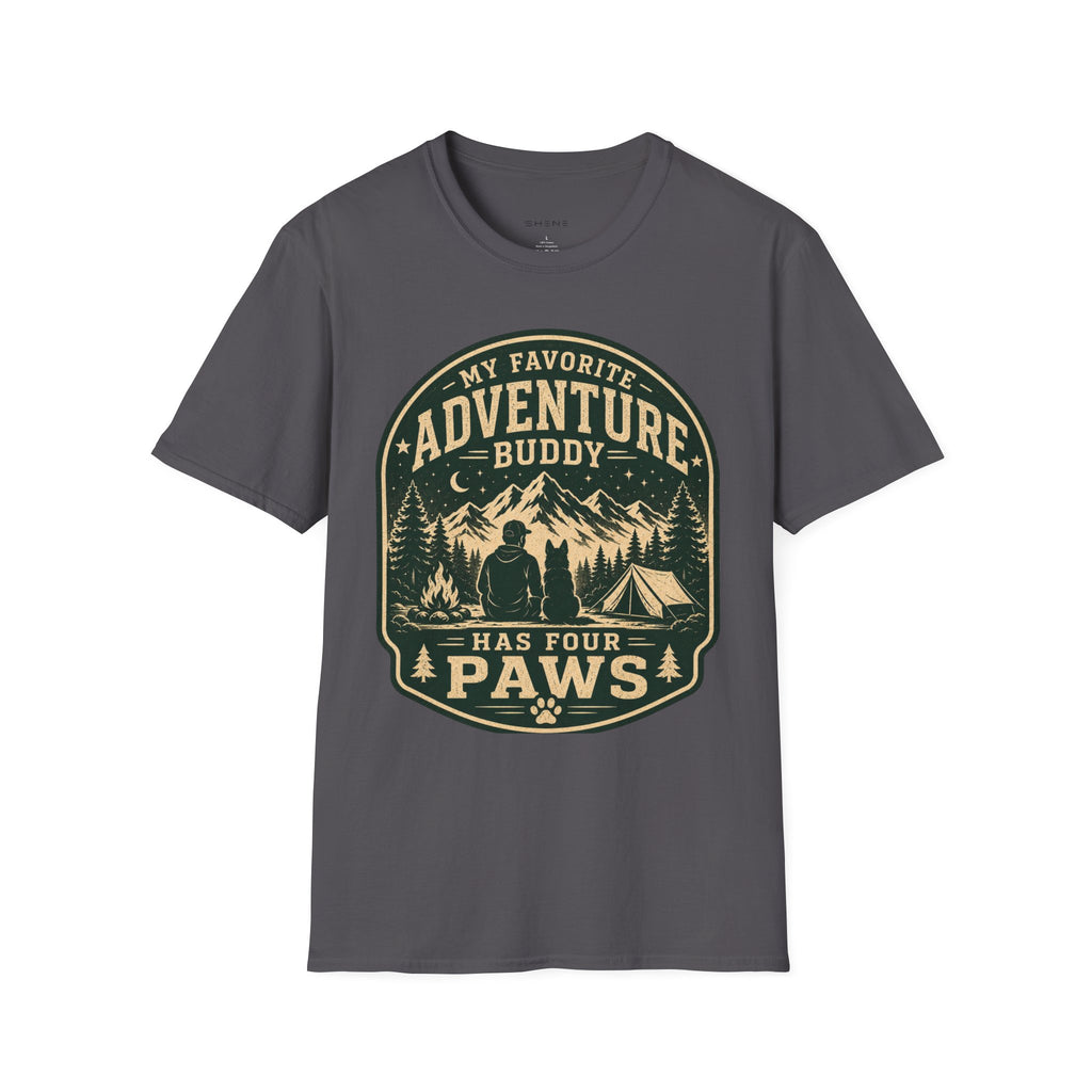 Copy of Unisex Softstyle My Favorite Adventure Has Paws T-Shirt