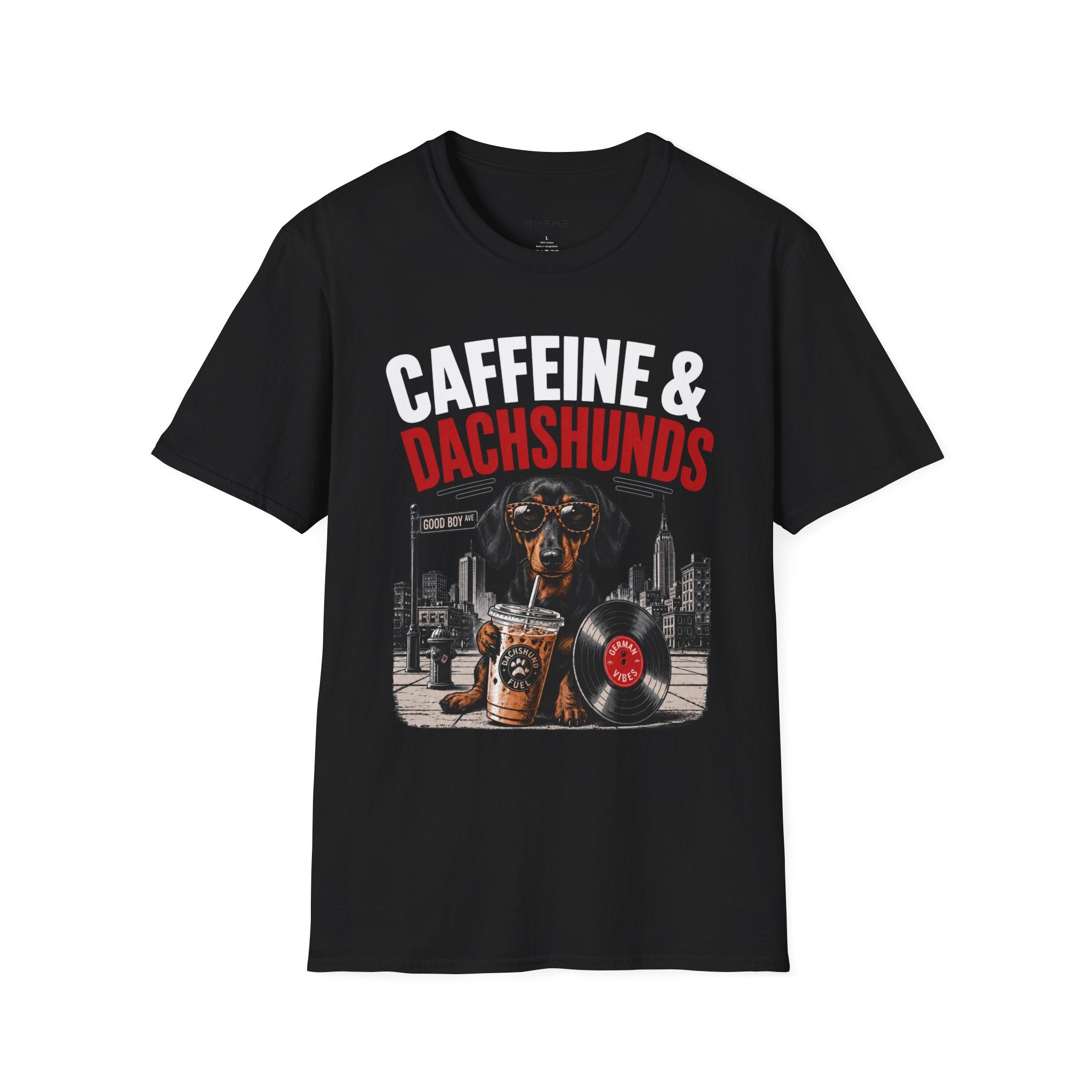 Unisex Softstyle Dachshund Caffeine Fuel T-Shirt