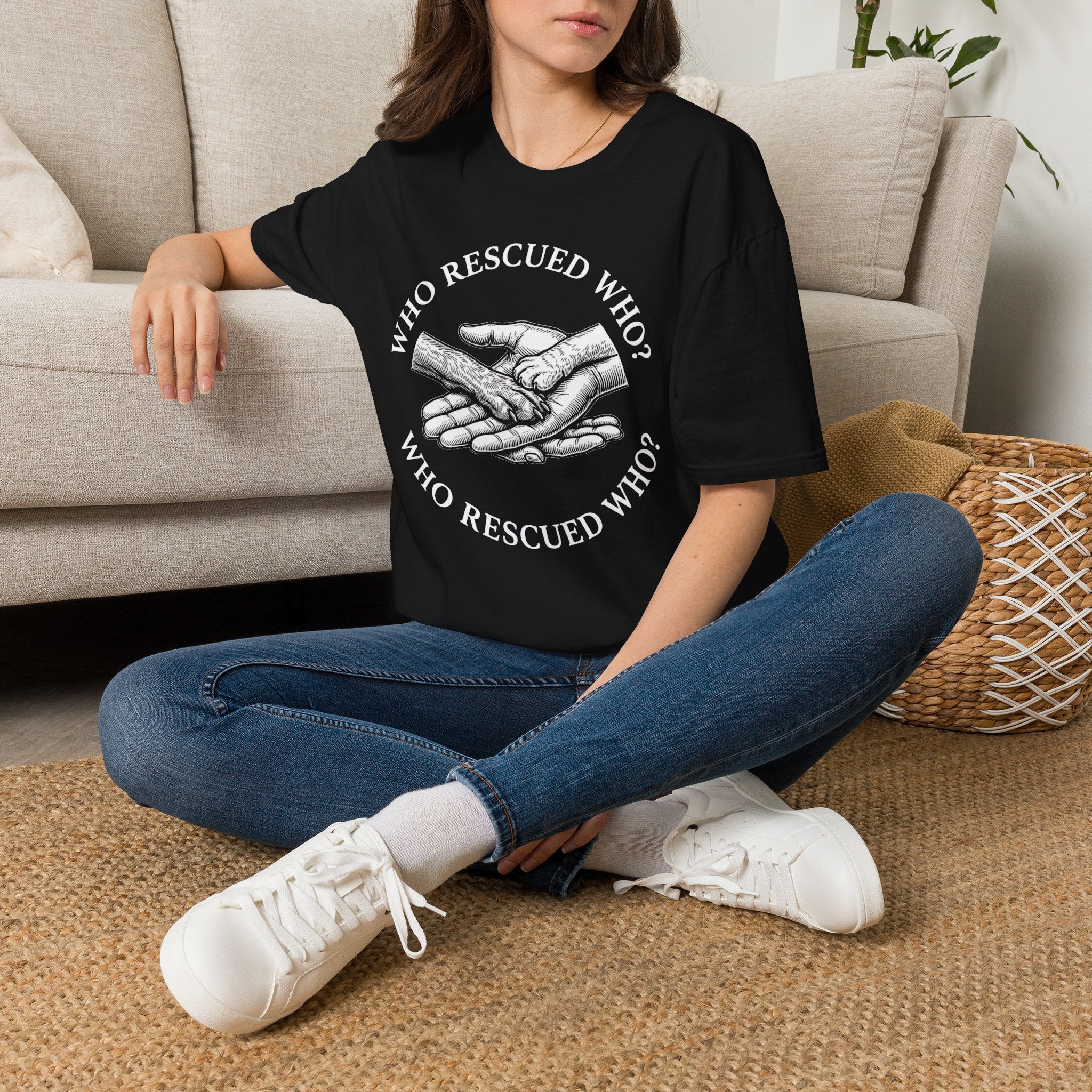 Copy of Copy of Unisex Softstyle Who Rescued Who T-Shirt
