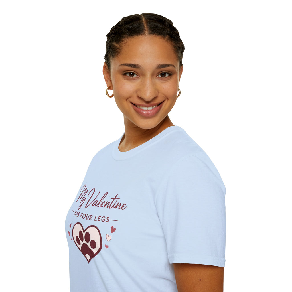 Copy of Unisex Softstyle My valentine has four leg T-Shirt