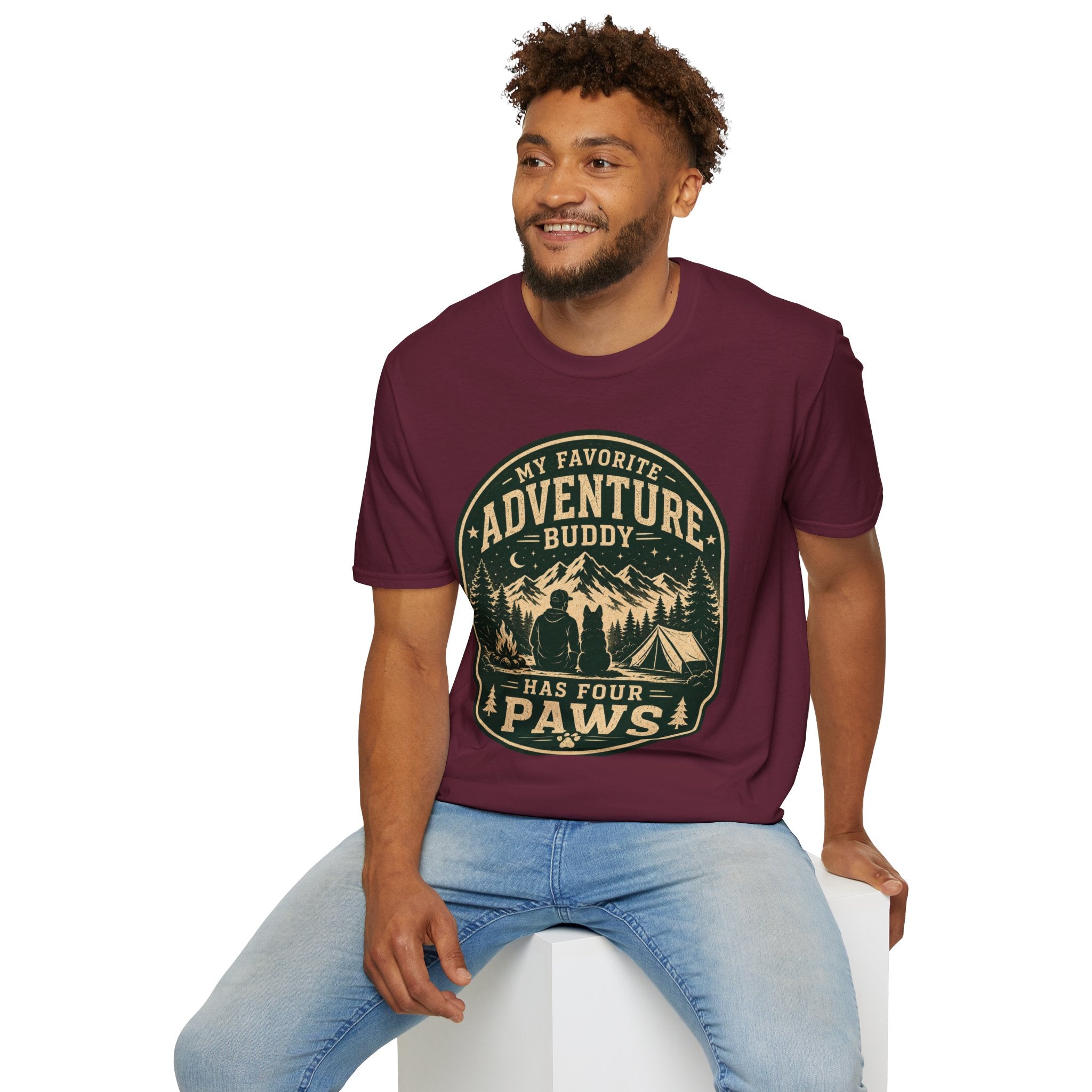 Copy of Unisex Softstyle My Favorite Adventure Has Paws T-Shirt