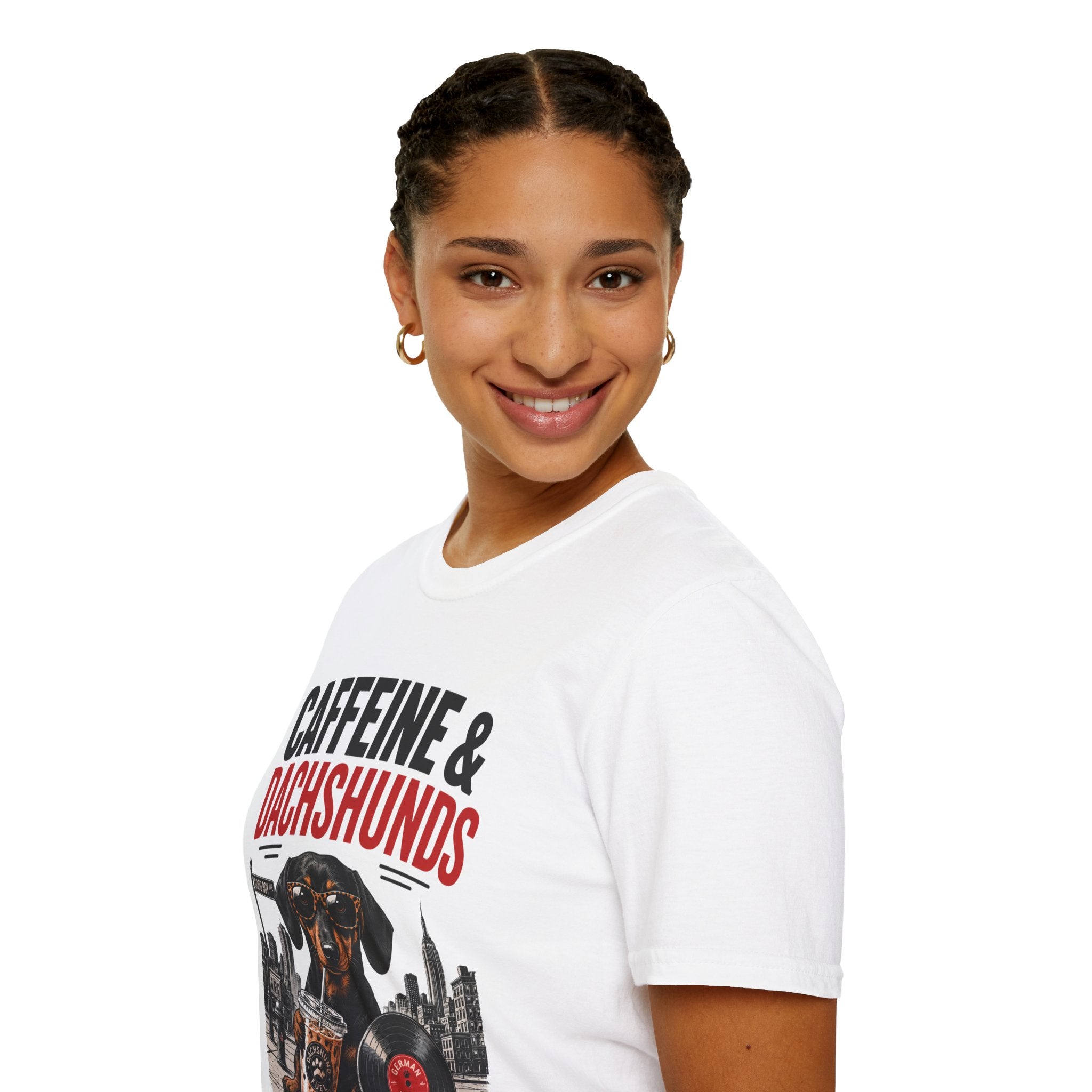 Unisex Softstyle Dachshund Caffeine Fuel T-Shirt