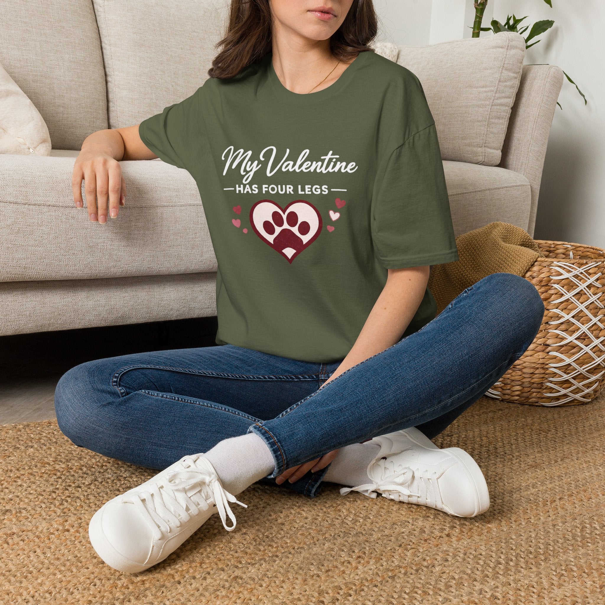 Copy of Unisex Softstyle My valentine has four leg T-Shirt