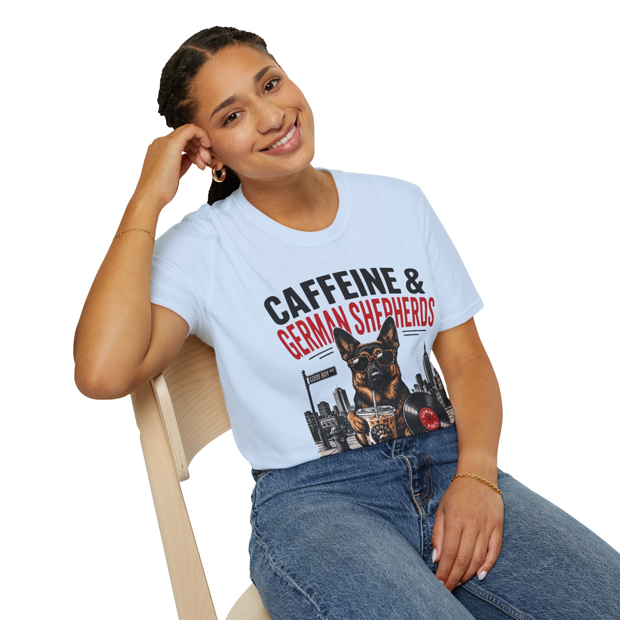 Copy of Unisex Softstyle German Shephed Caffeine Fuel T-Shirt