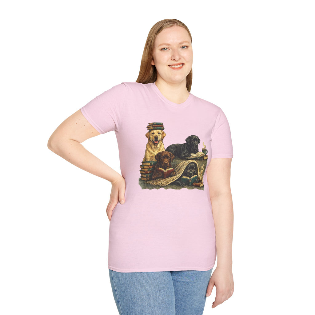 Copy of Unisex Softstyle Labador Library Four Dog T-Shirt