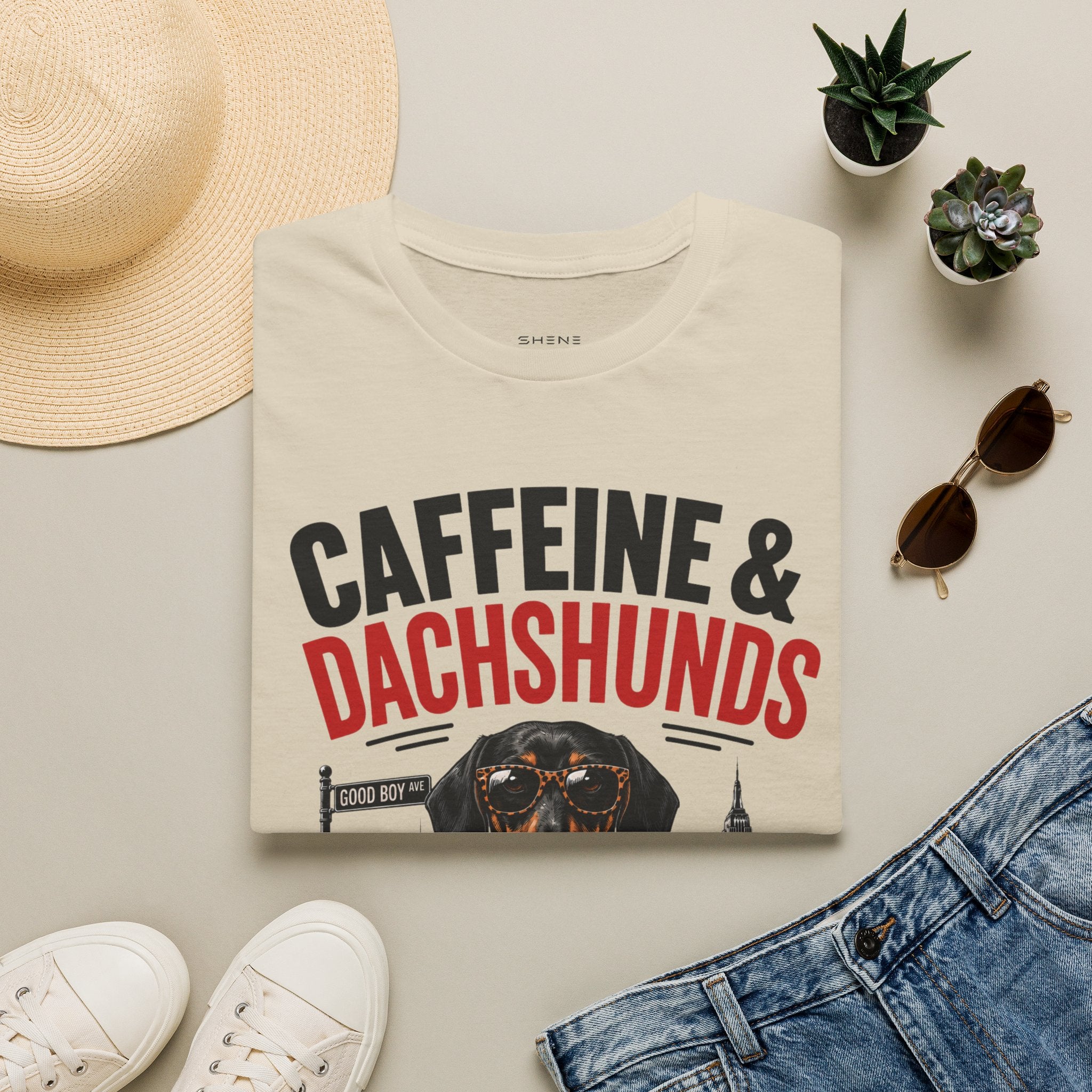 Unisex Softstyle Dachshund Caffeine Fuel T-Shirt