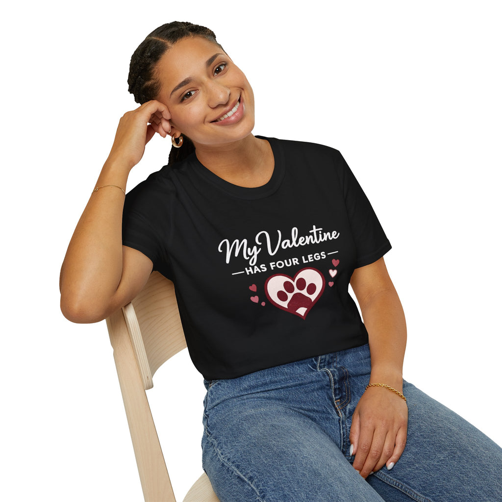 Copy of Unisex Softstyle My valentine has four leg T-Shirt