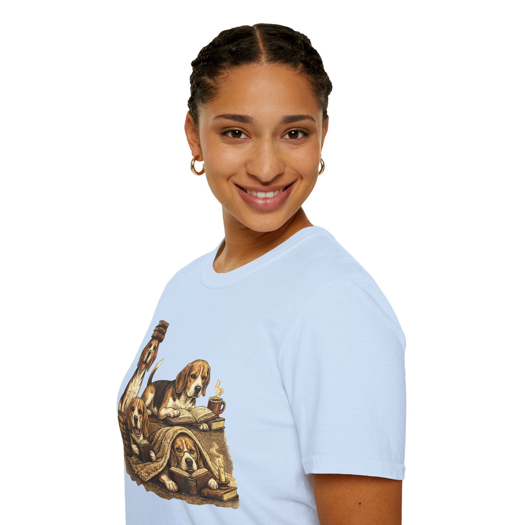 Copy of Copy of Copy of Copy of Unisex Softstyle Beegal Library Four Dog T-Shirt