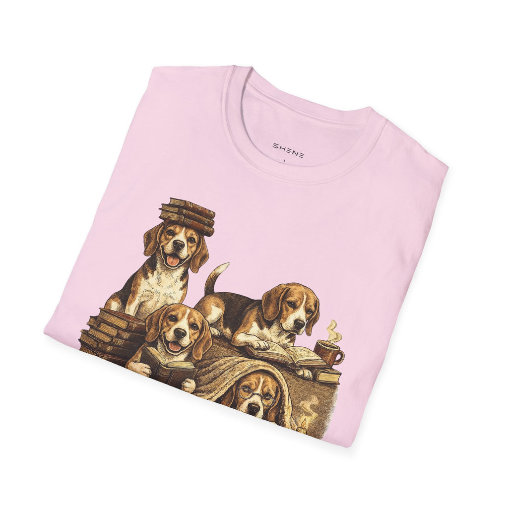 Copy of Copy of Copy of Copy of Unisex Softstyle Beegal Library Four Dog T-Shirt