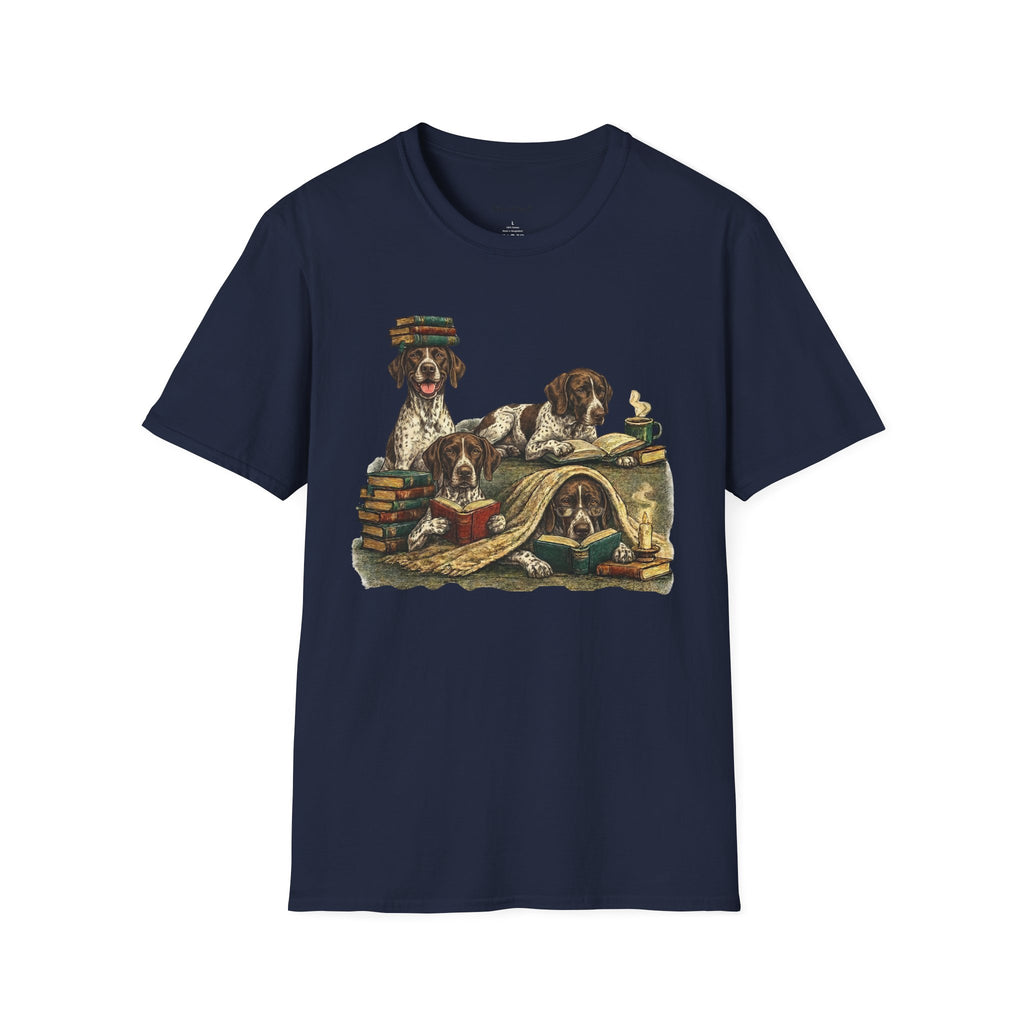 Copy of Copy of Copy of Copy of Unisex Softstyle r Pointer Library Four Dog T-Shirt