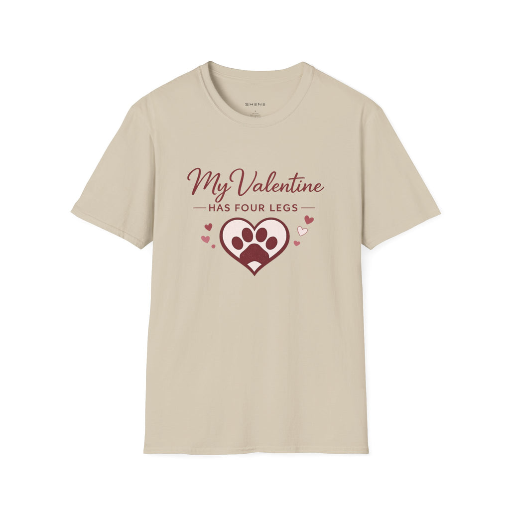 Copy of Unisex Softstyle My valentine has four leg T-Shirt