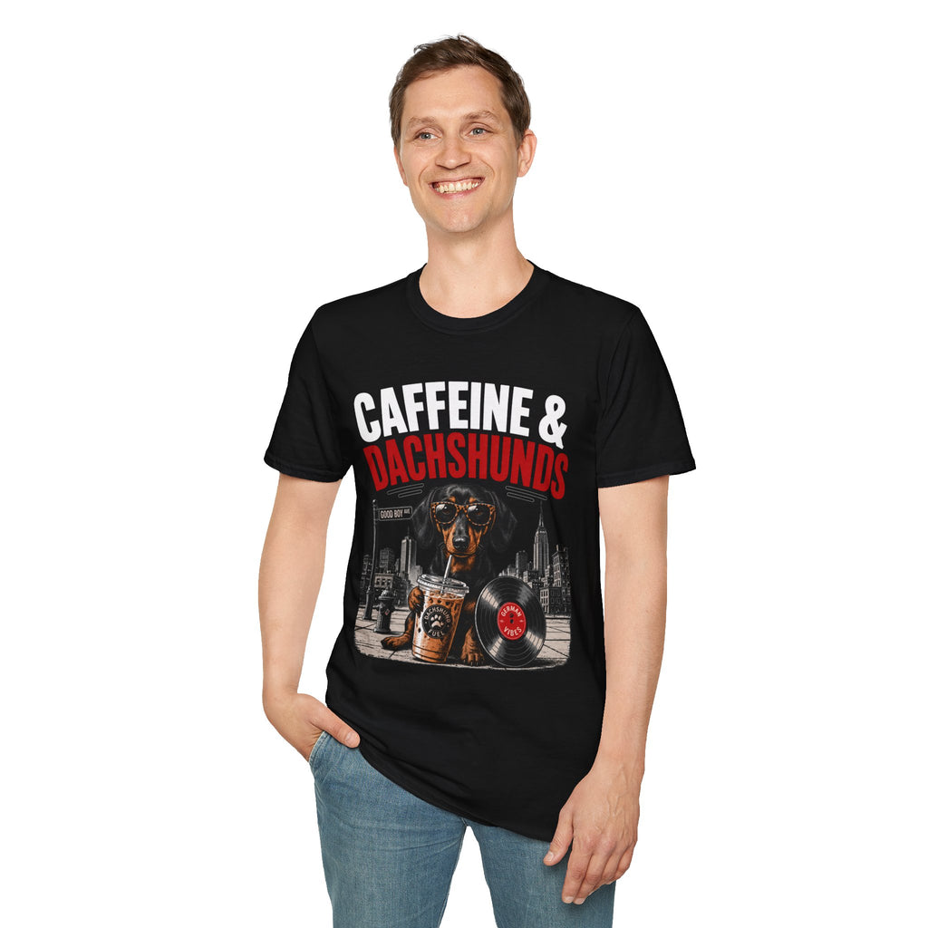 Unisex Softstyle Dachshund Caffeine Fuel T-Shirt
