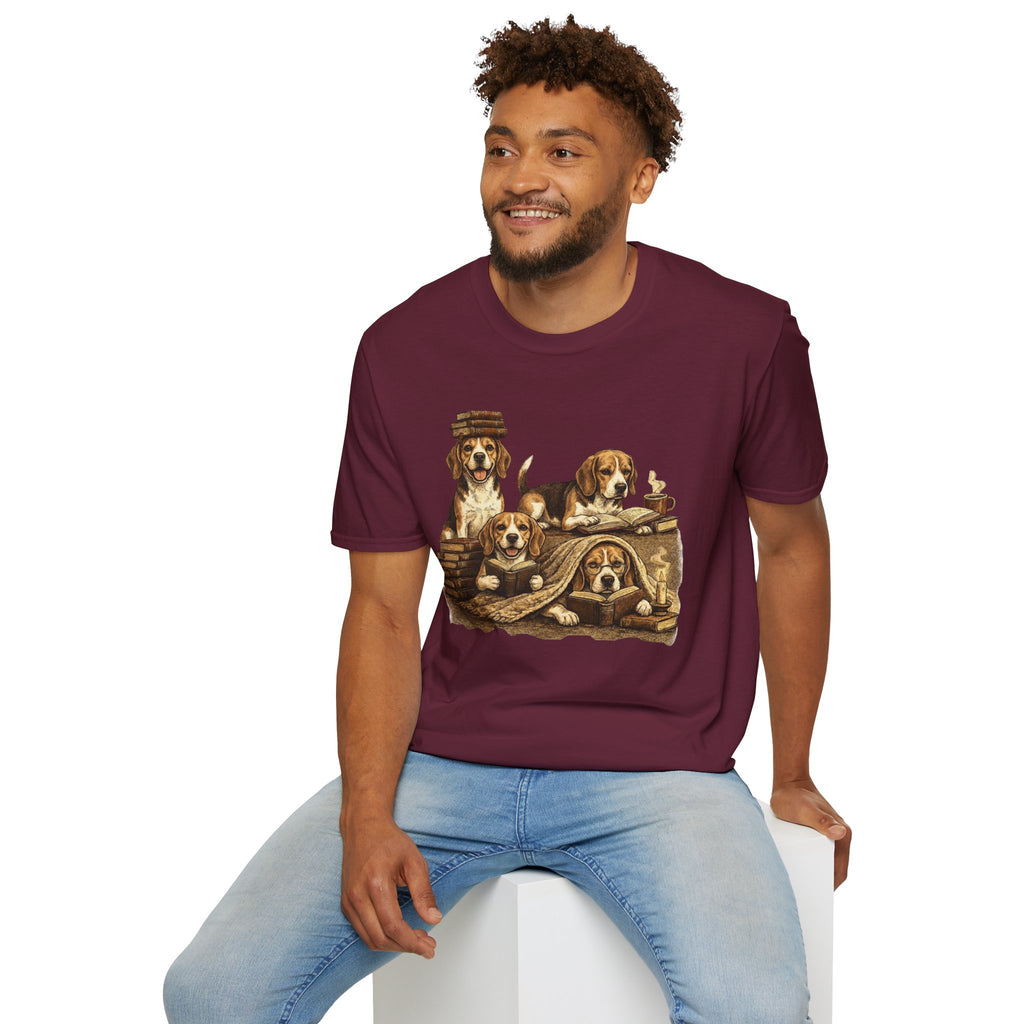 Copy of Copy of Copy of Copy of Unisex Softstyle Beegal Library Four Dog T-Shirt