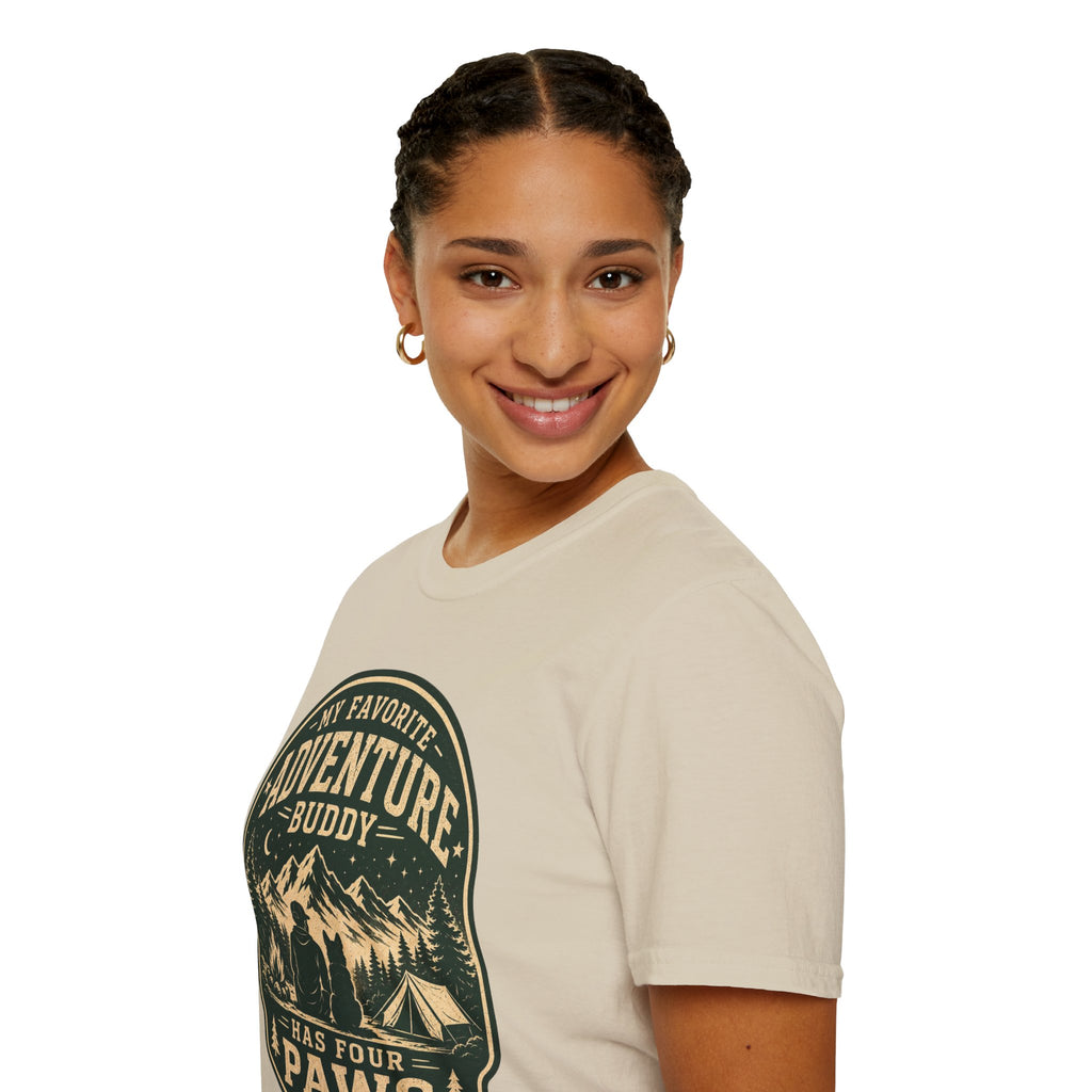 Copy of Unisex Softstyle My Favorite Adventure Has Paws T-Shirt