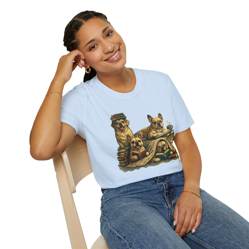 Copy of Unisex Softstyle French Dog Library T-Shirt