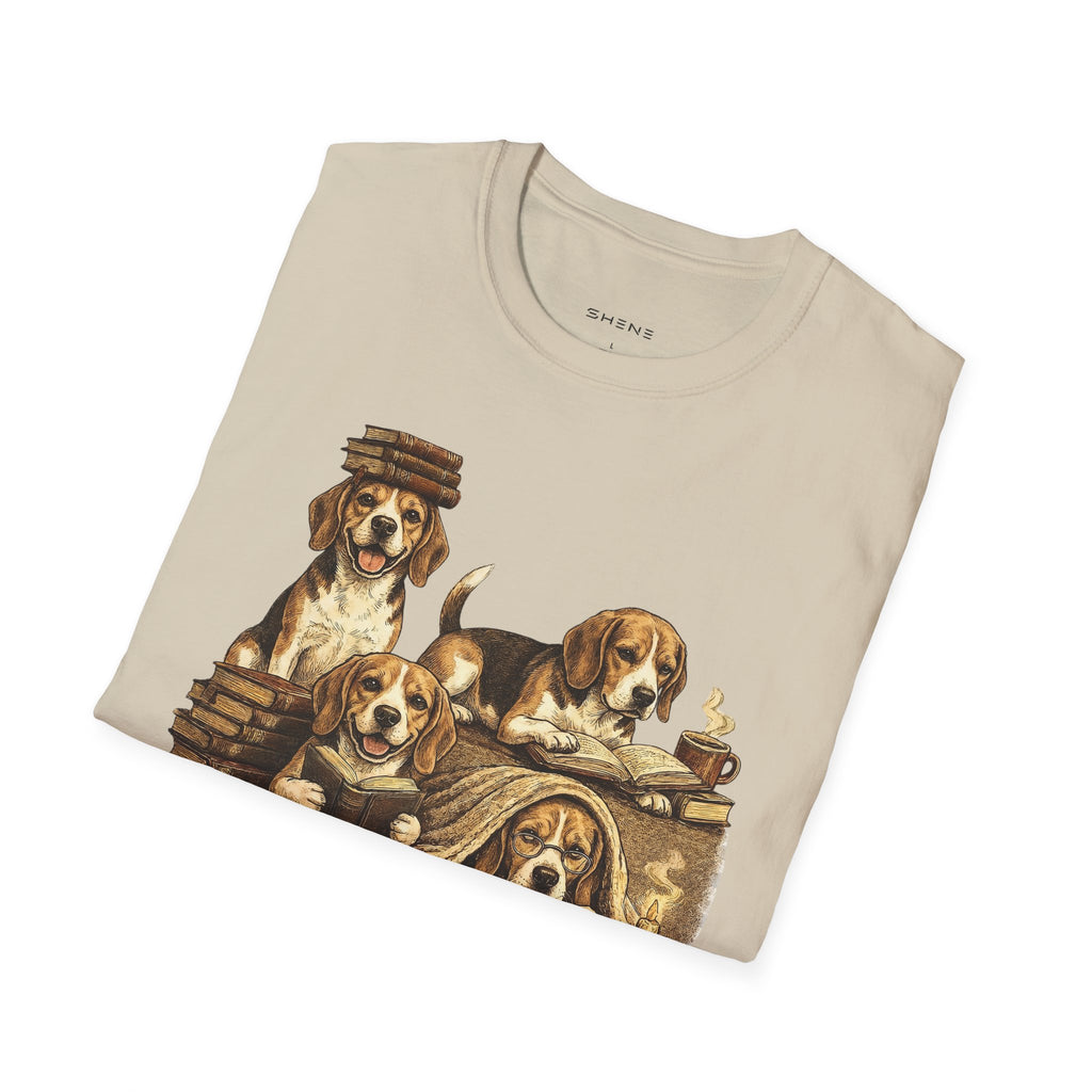 Copy of Copy of Copy of Copy of Unisex Softstyle Beegal Library Four Dog T-Shirt