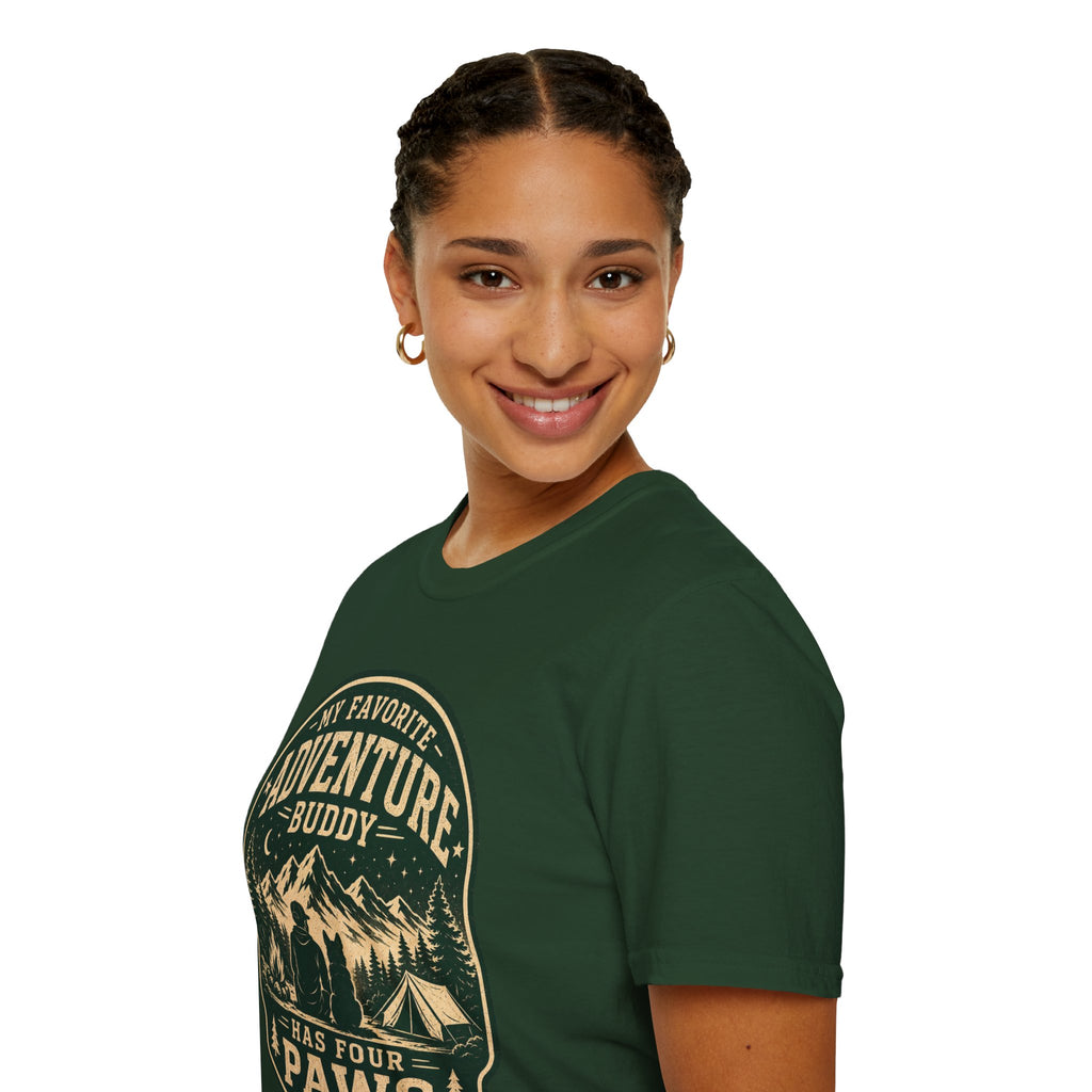 Copy of Unisex Softstyle My Favorite Adventure Has Paws T-Shirt