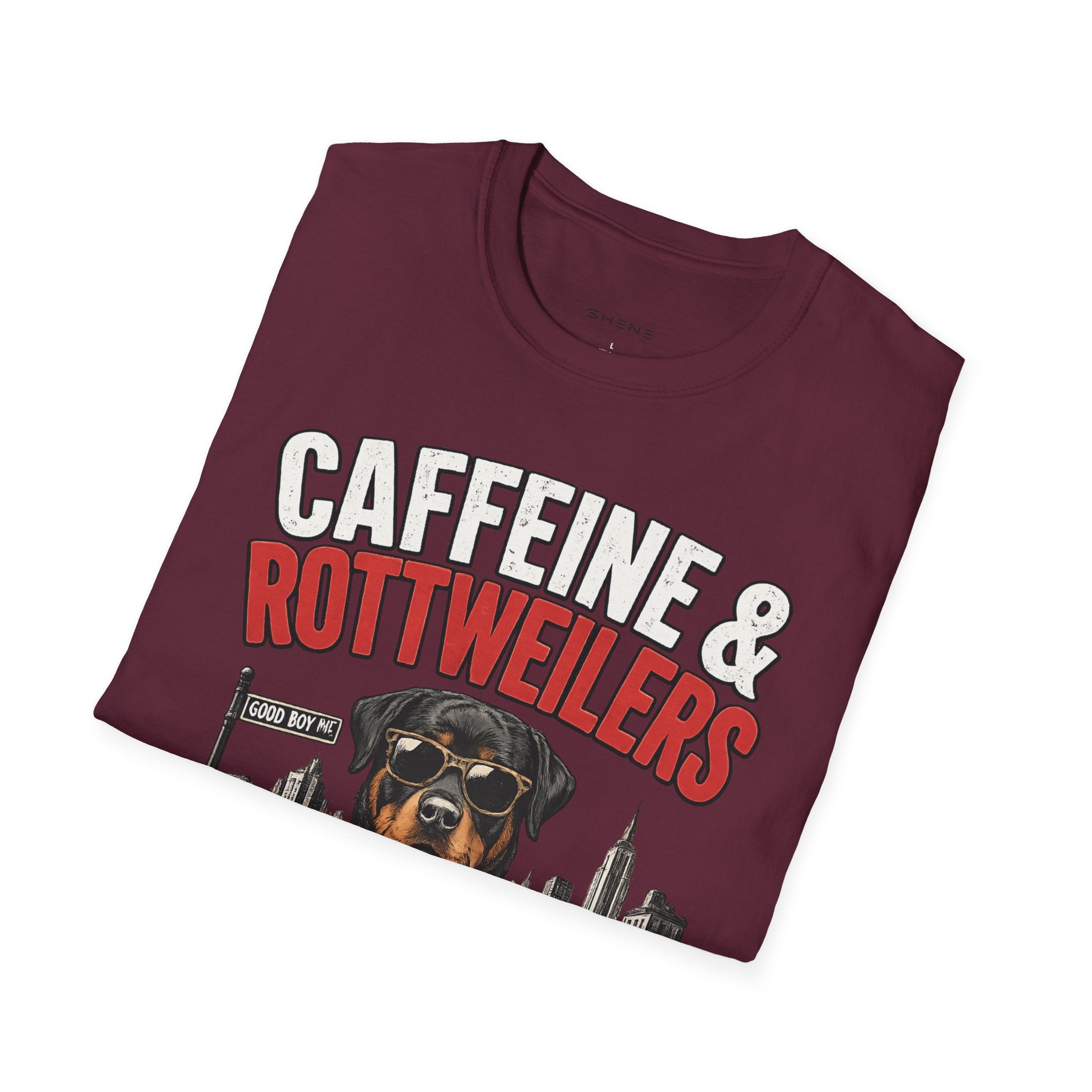 Unisex Softstyle Rottweiler Caffeine Fuel  T-Shirt