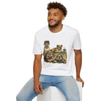 Copy of Copy of Copy of Unisex Softstyle Frenchi Library Four Dog T-Shirt