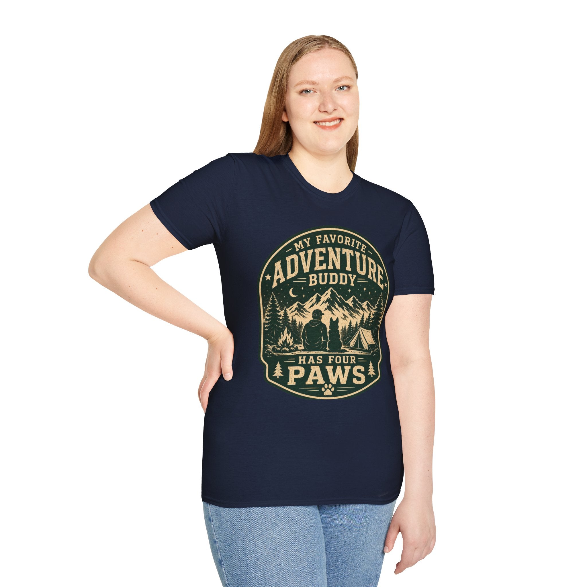 Copy of Unisex Softstyle My Favorite Adventure Has Paws T-Shirt
