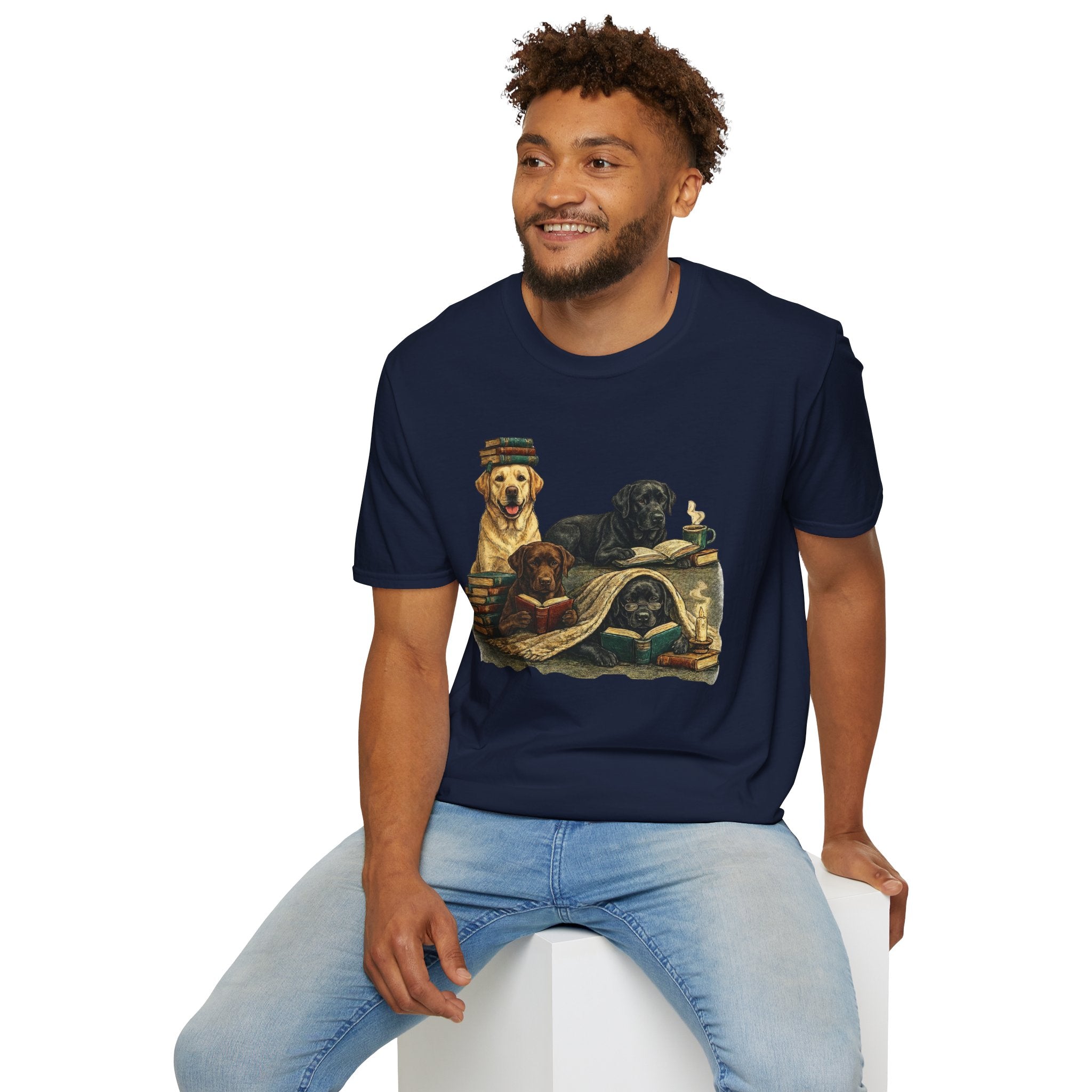 Copy of Unisex Softstyle Labador Library Four Dog T-Shirt