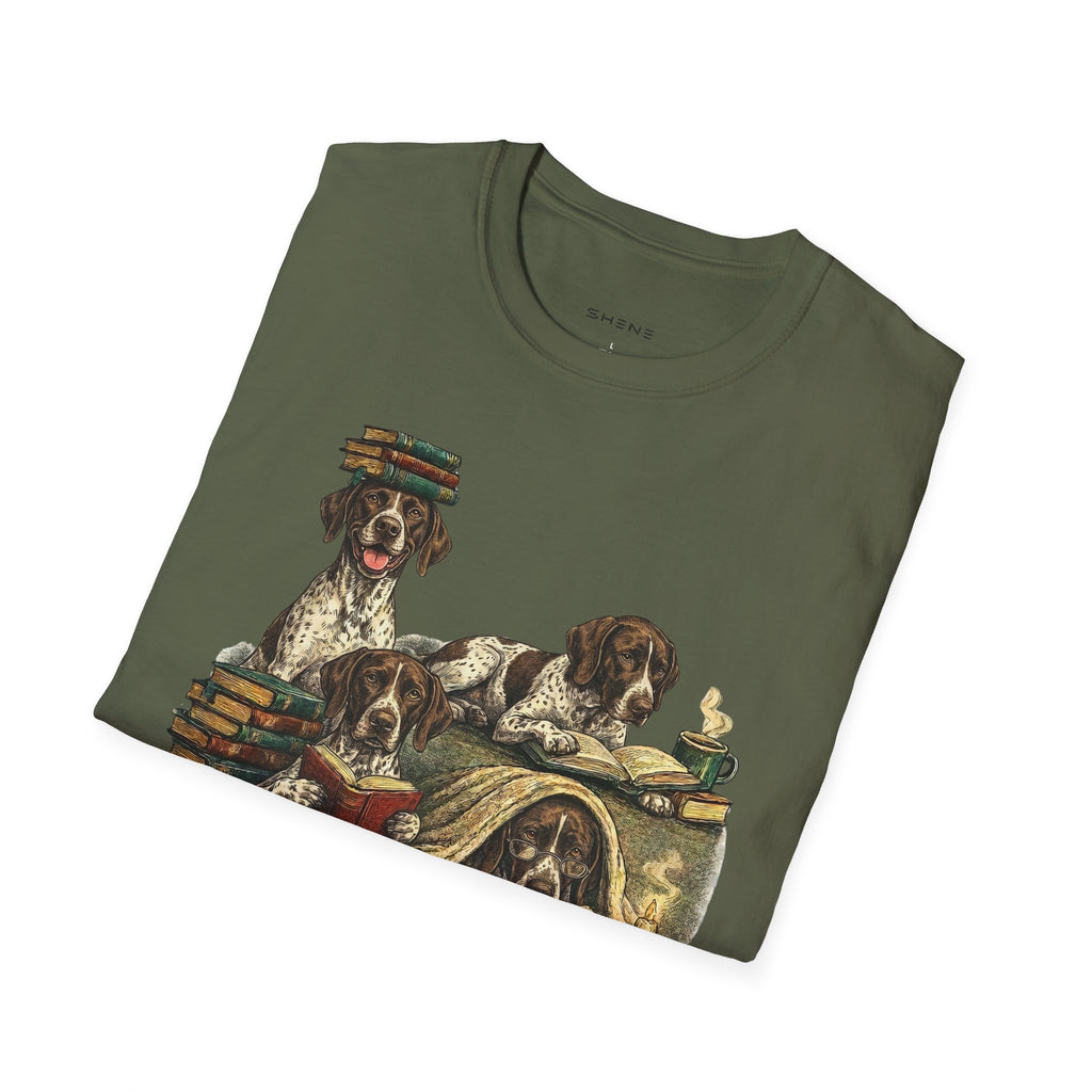 Copy of Copy of Copy of Copy of Unisex Softstyle r Pointer Library Four Dog T-Shirt