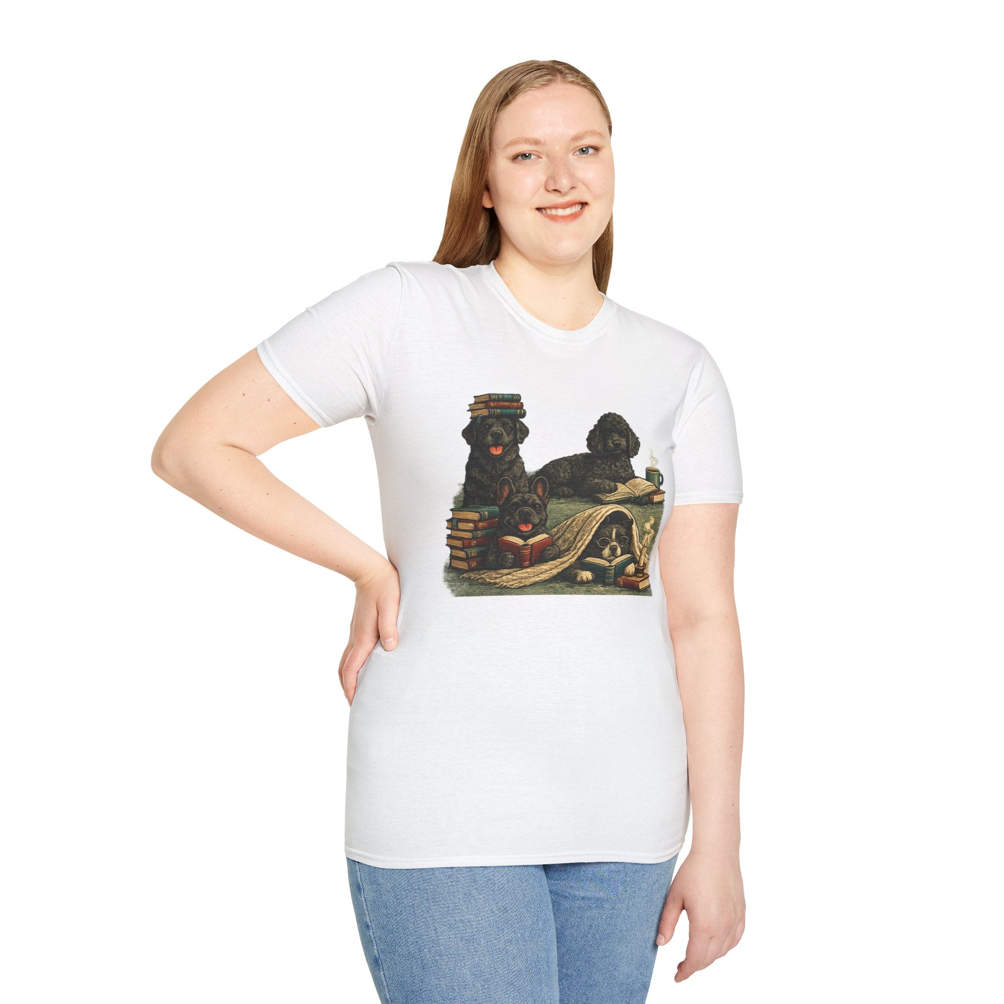 Copy of Unisex Softstyle Black Dog Library T-Shirt