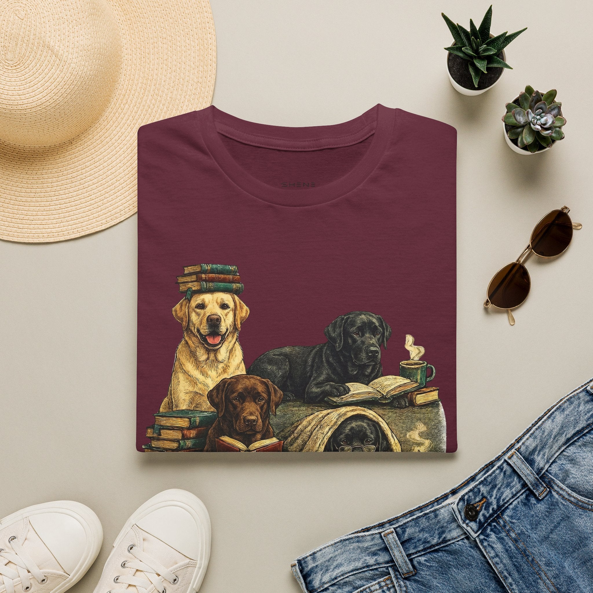 Copy of Unisex Softstyle Labador Library Four Dog T-Shirt