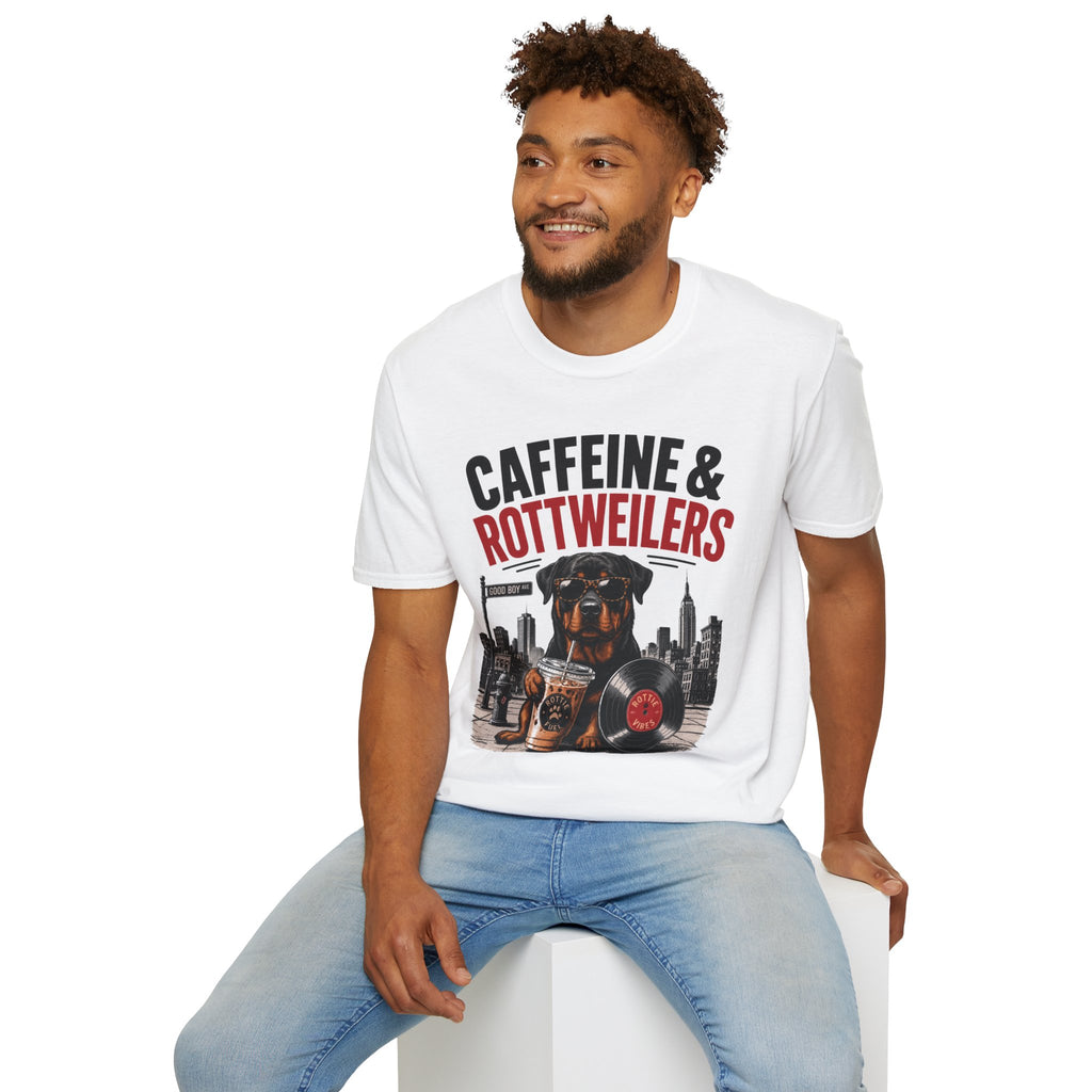 Unisex Softstyle Rottweiler Caffeine Fuel  T-Shirt