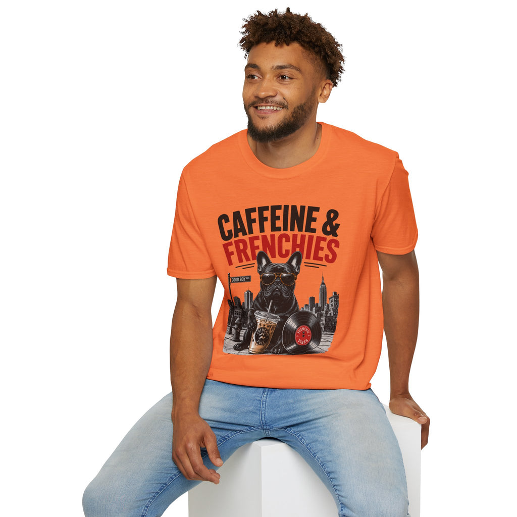 Unisex Softstyle French Bulldog Caffeine Fuel T-Shirt