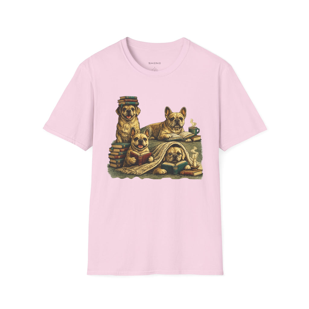 Copy of Unisex Softstyle French Dog Library T-Shirt
