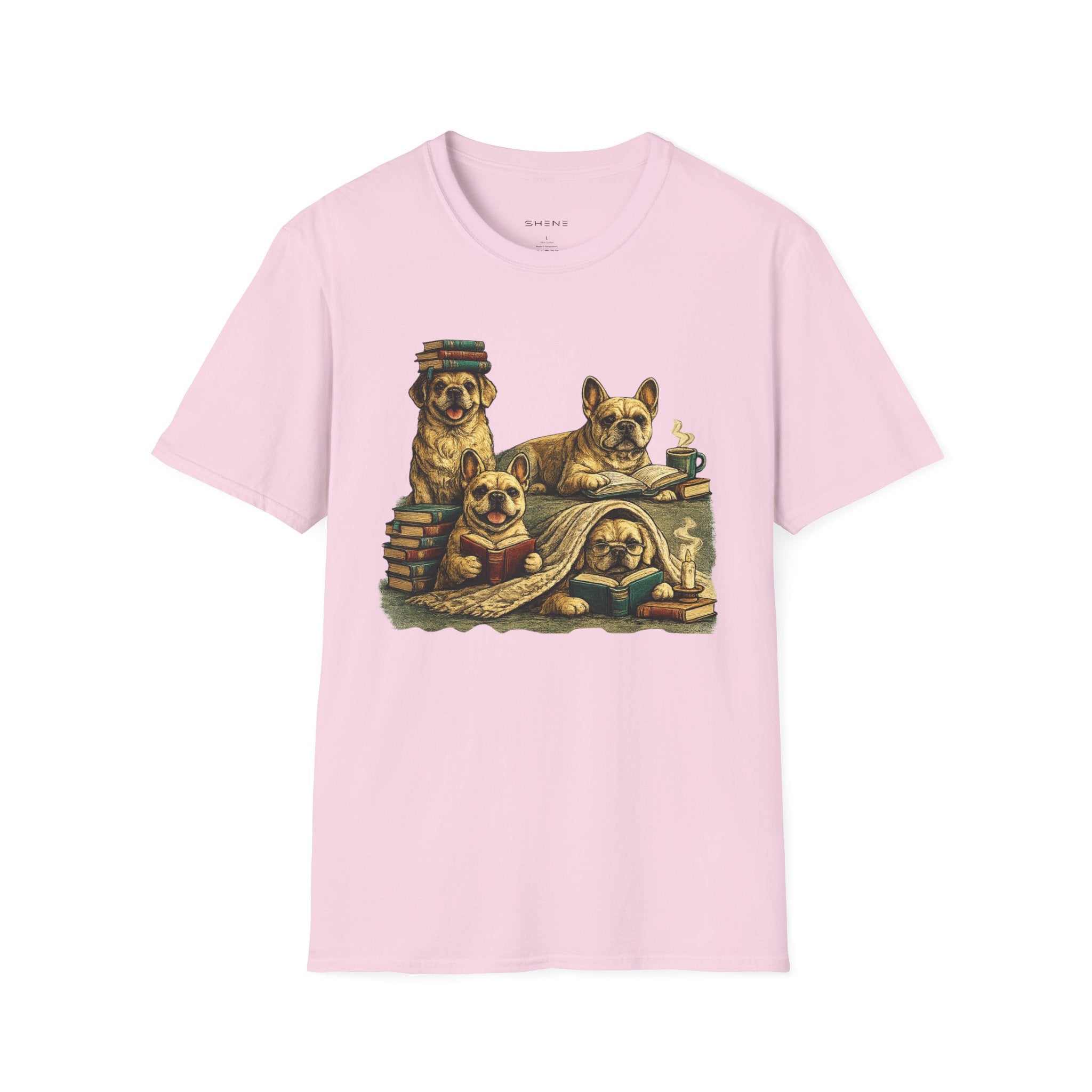Copy of Unisex Softstyle French Dog Library T-Shirt