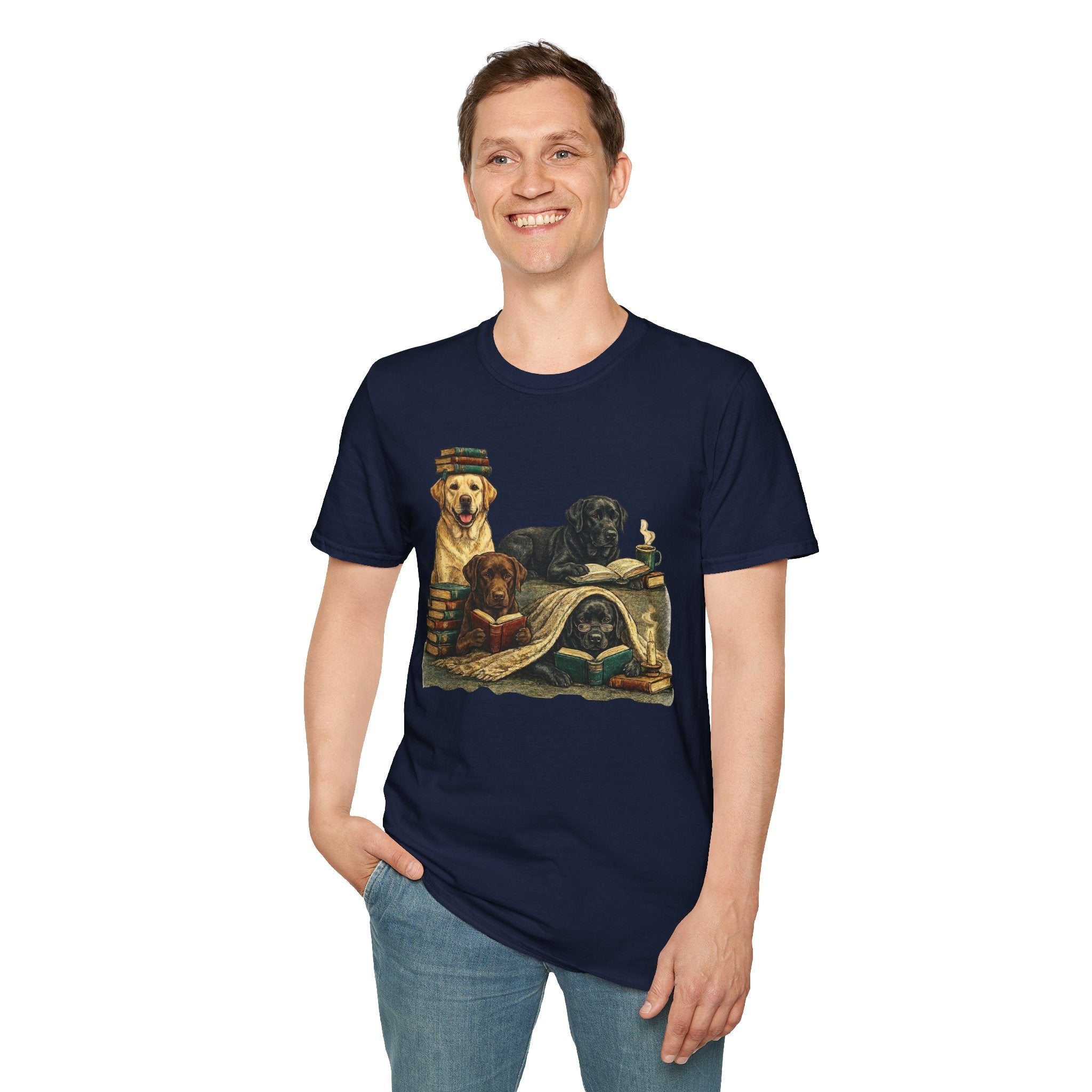 Copy of Unisex Softstyle Labador Library Four Dog T-Shirt