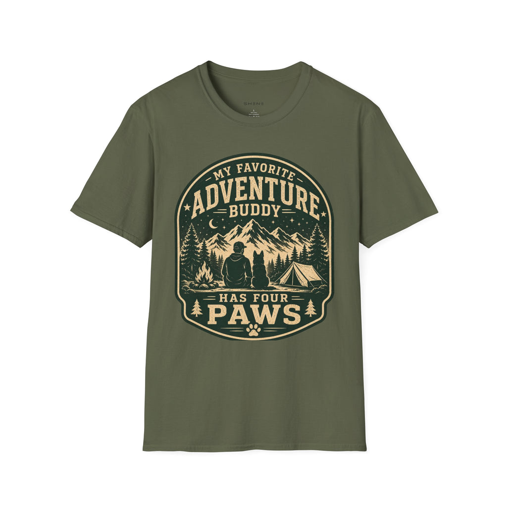 Copy of Unisex Softstyle My Favorite Adventure Has Paws T-Shirt