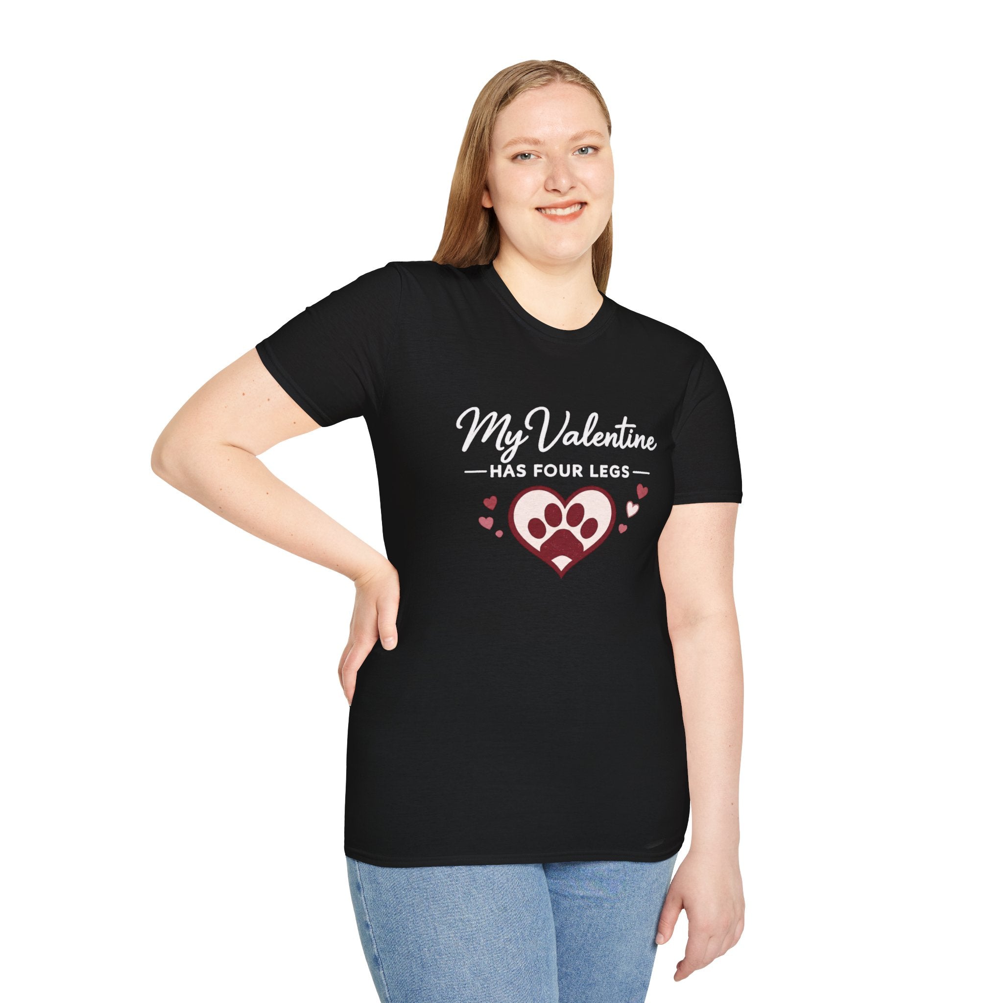 Copy of Unisex Softstyle My valentine has four leg T-Shirt