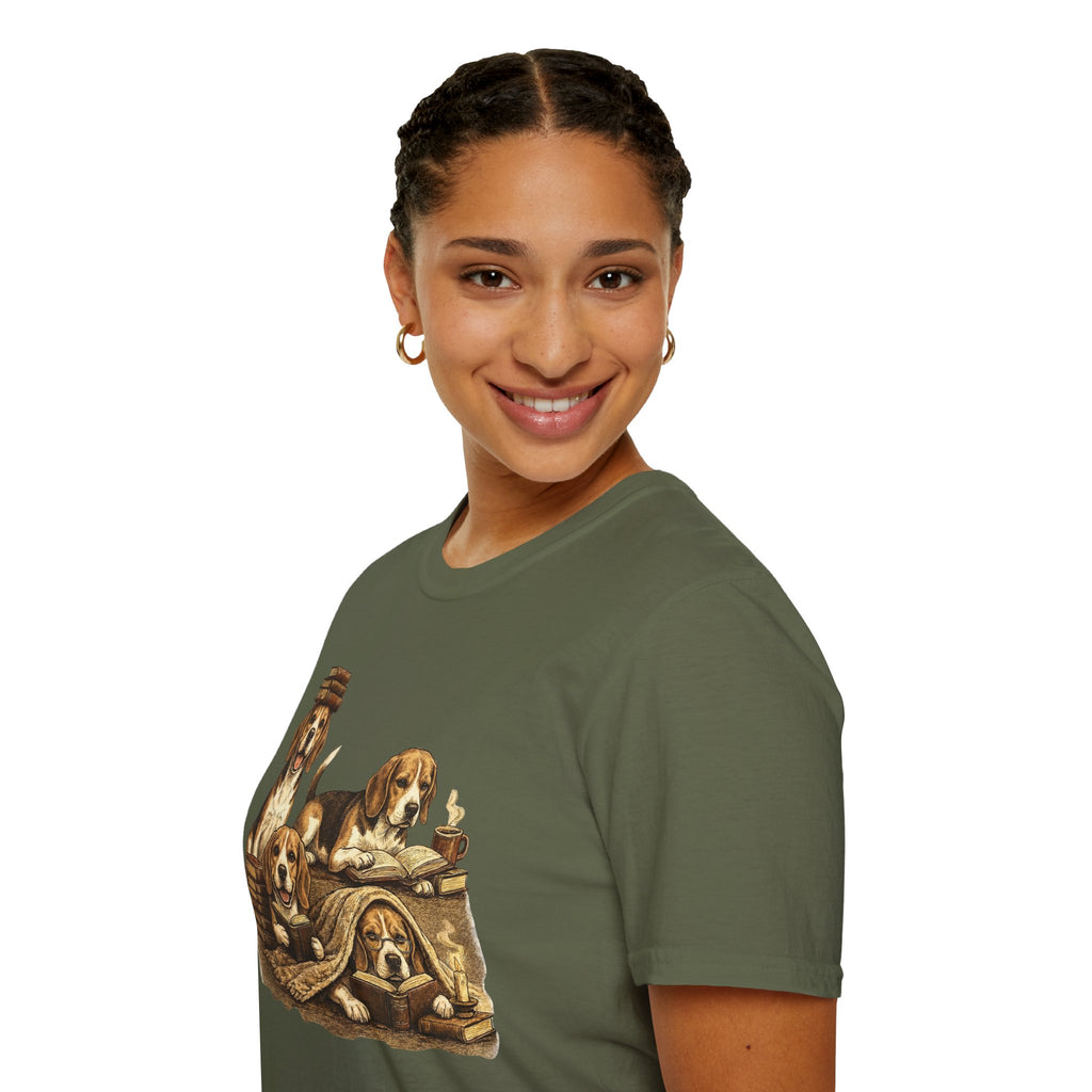 Copy of Copy of Copy of Copy of Unisex Softstyle Beegal Library Four Dog T-Shirt