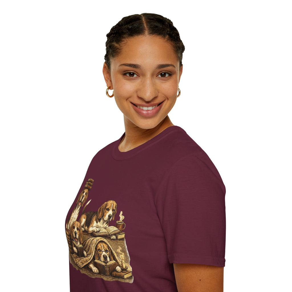 Copy of Copy of Copy of Copy of Unisex Softstyle Beegal Library Four Dog T-Shirt