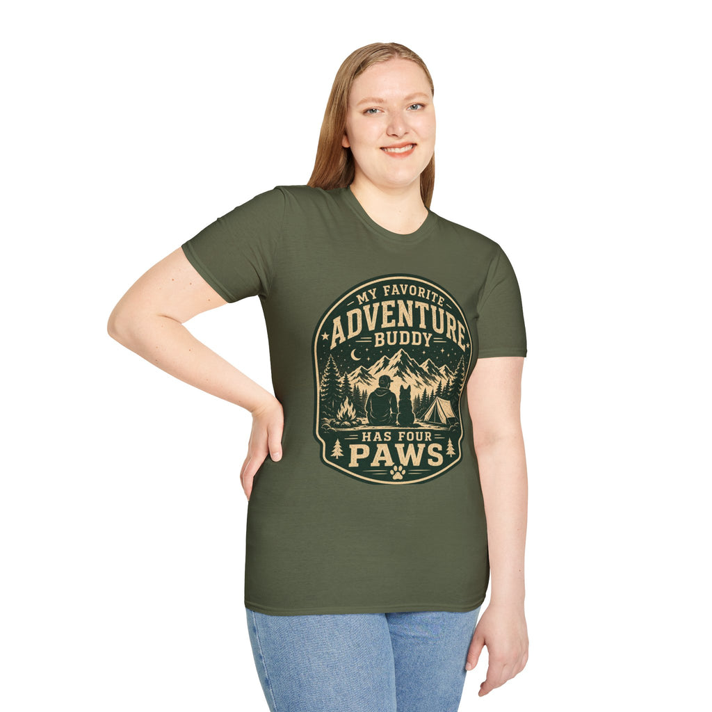 Copy of Unisex Softstyle My Favorite Adventure Has Paws T-Shirt