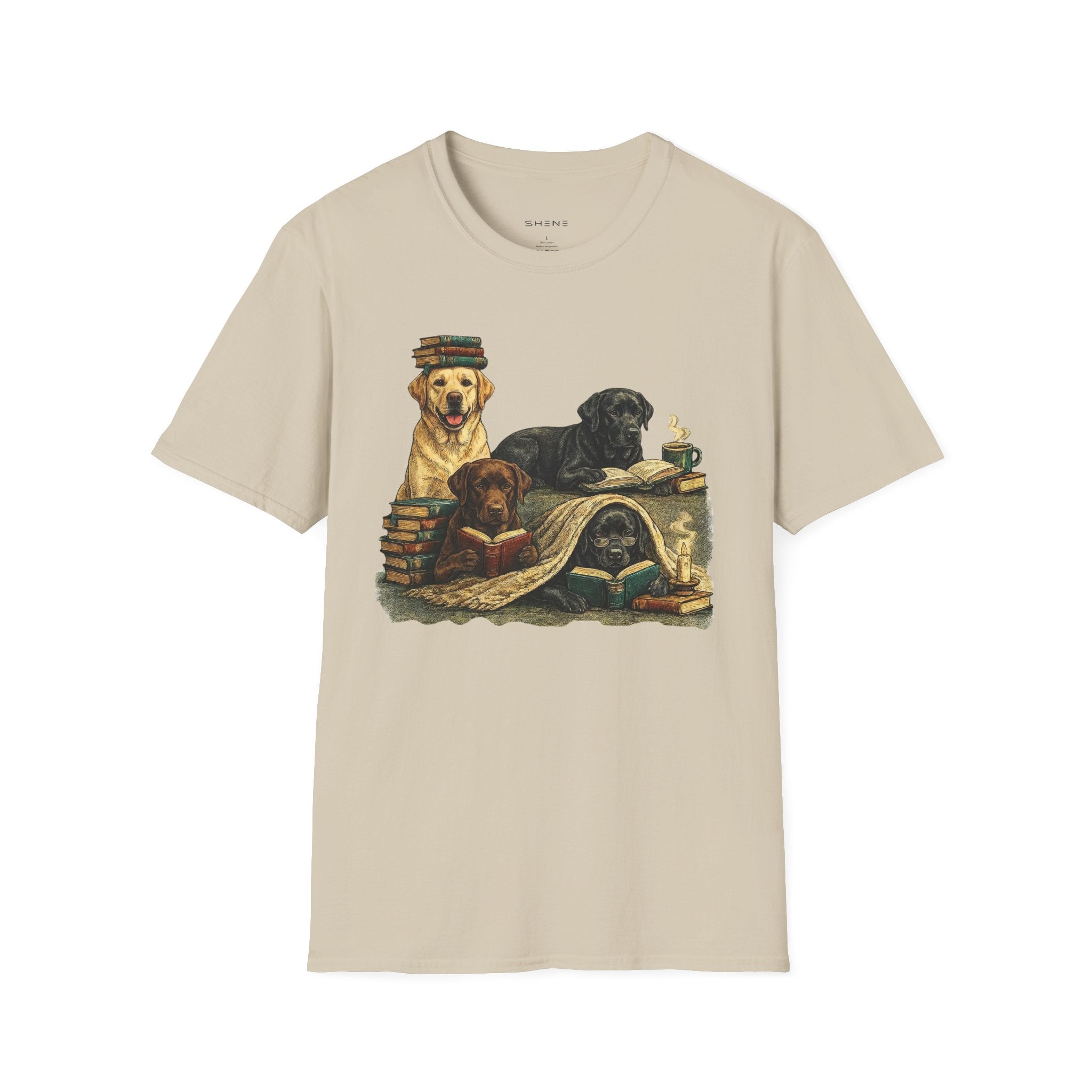 Copy of Unisex Softstyle Labador Library Four Dog T-Shirt